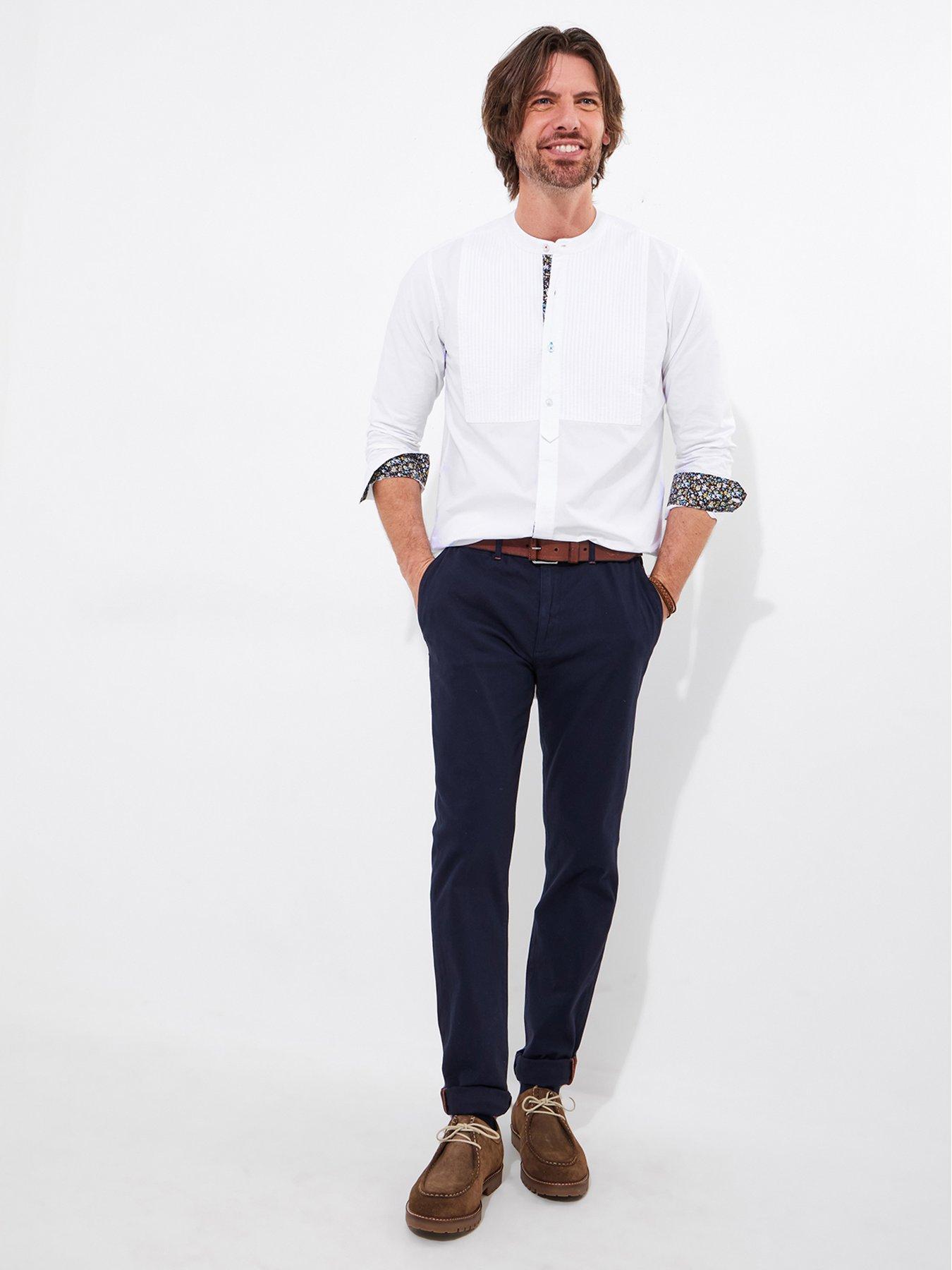  image of joe-browns-glorious-grandad-long-sleeve-shirt-white