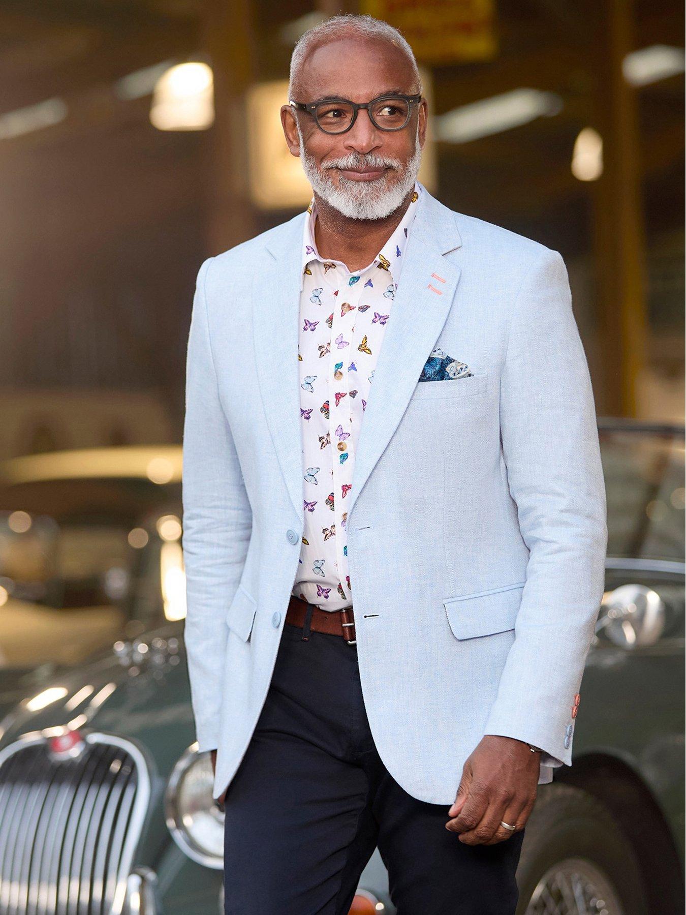  image of joe-browns-summer-suit-jacket-light-blue