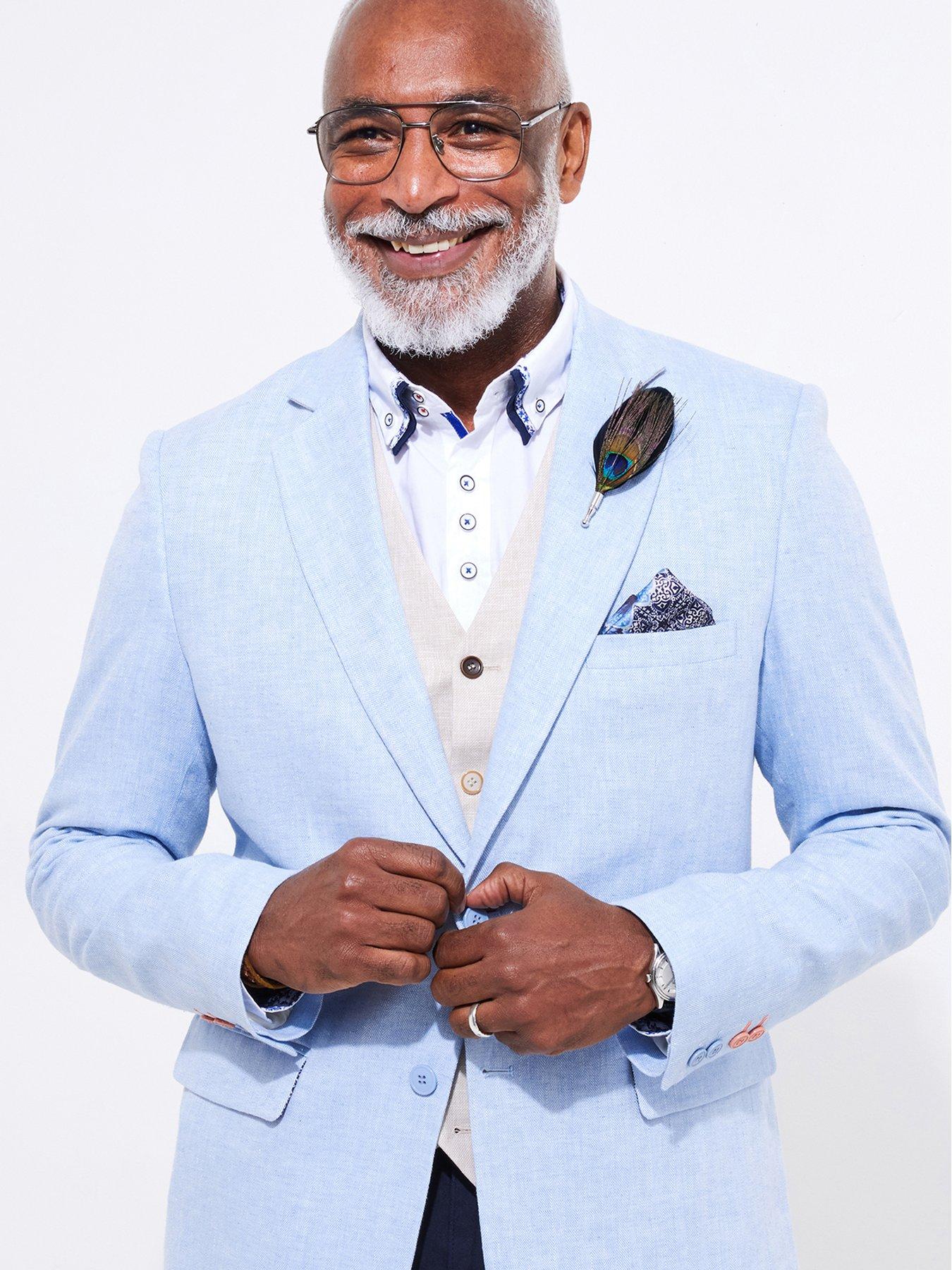  image of joe-browns-summer-suit-jacket-light-blue