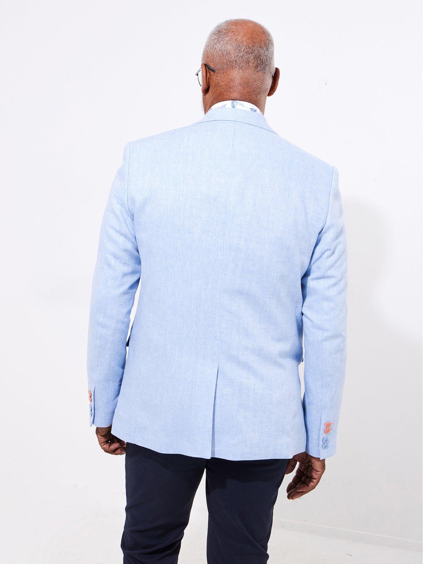  image of joe-browns-summer-suit-jacket-light-blue