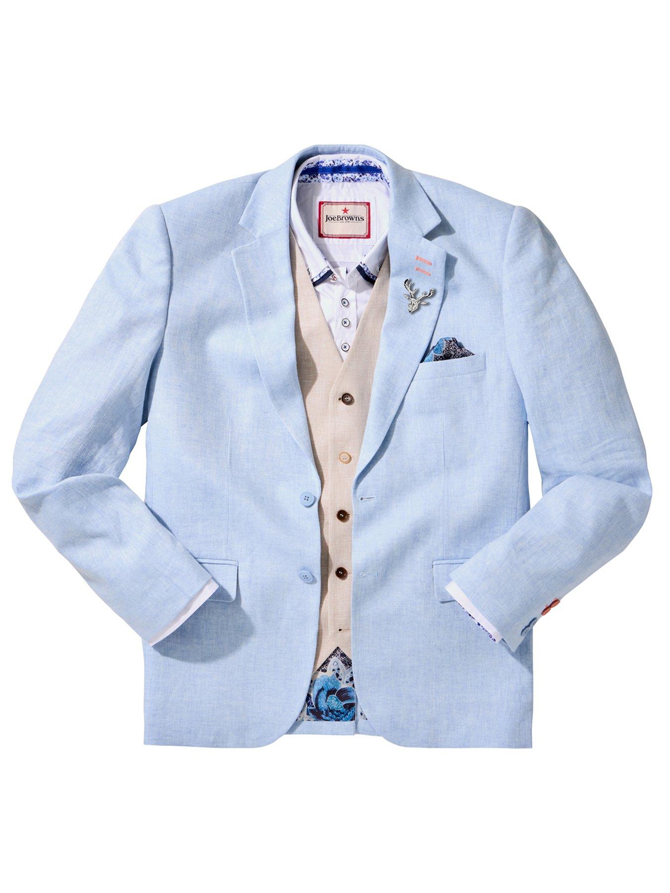  image of joe-browns-summer-suit-jacket-light-blue