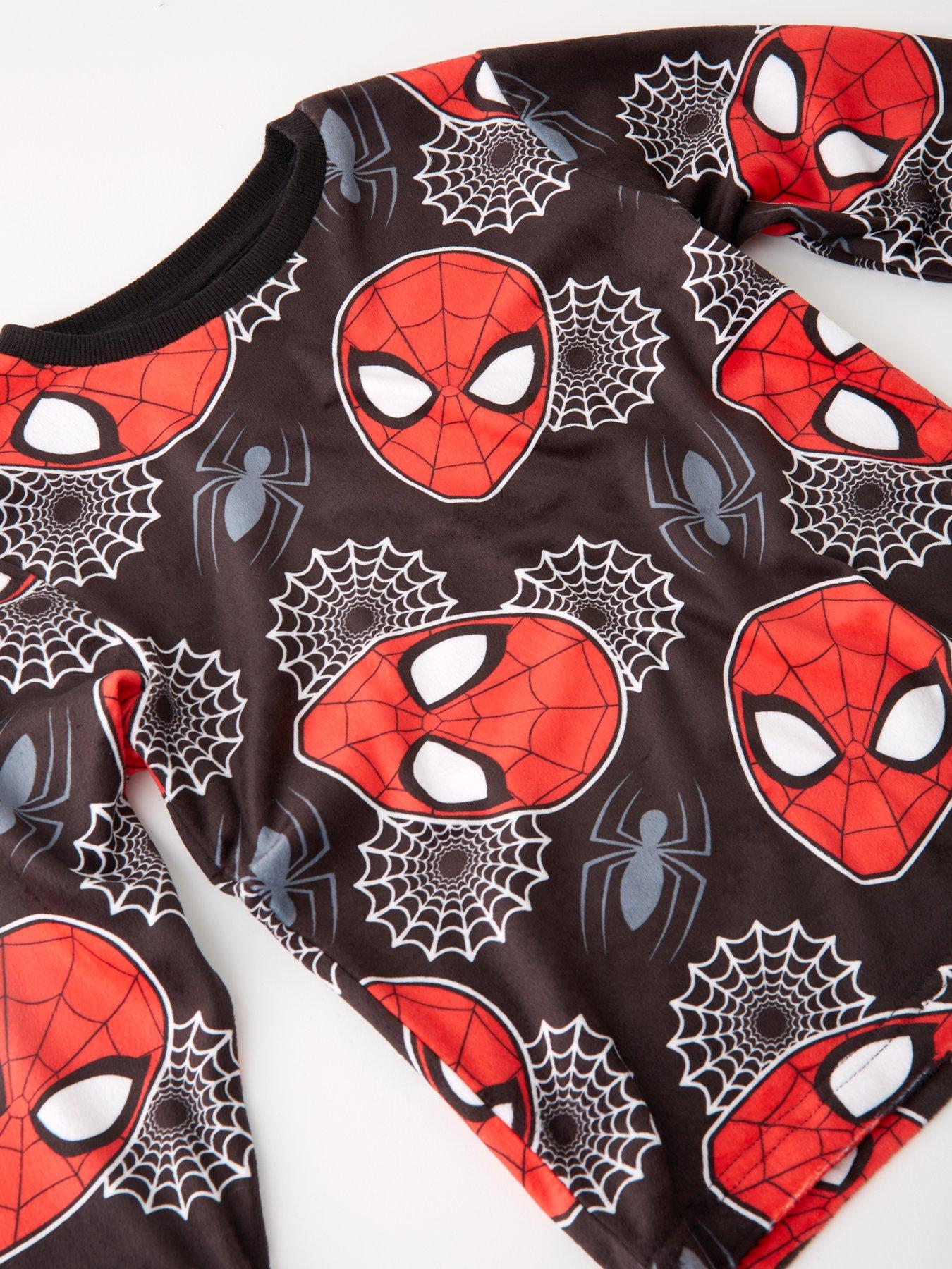 Image 3 of 4 of The Very Collection Spiderman Supersoft Fleece Pyjamas - Red