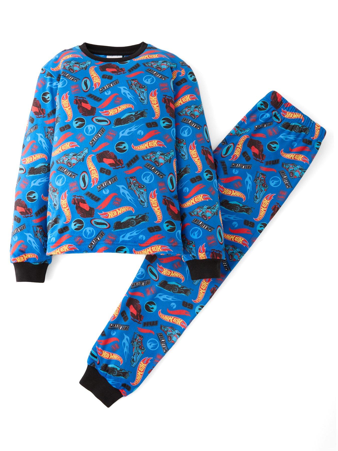 undefined Hot Wheels Supersoft Fleece Pyjamas - Blue