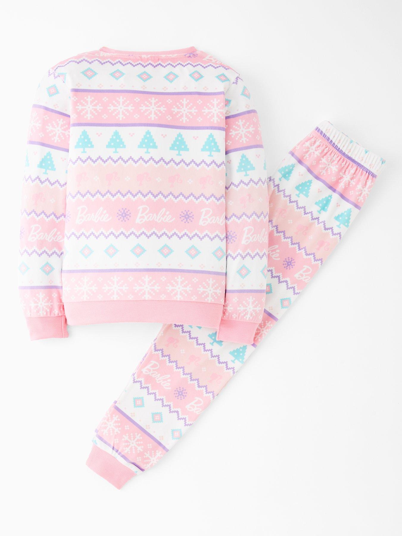 Image 2 of 4 of Barbie Fairisle Fleece Pyjamas - Pink