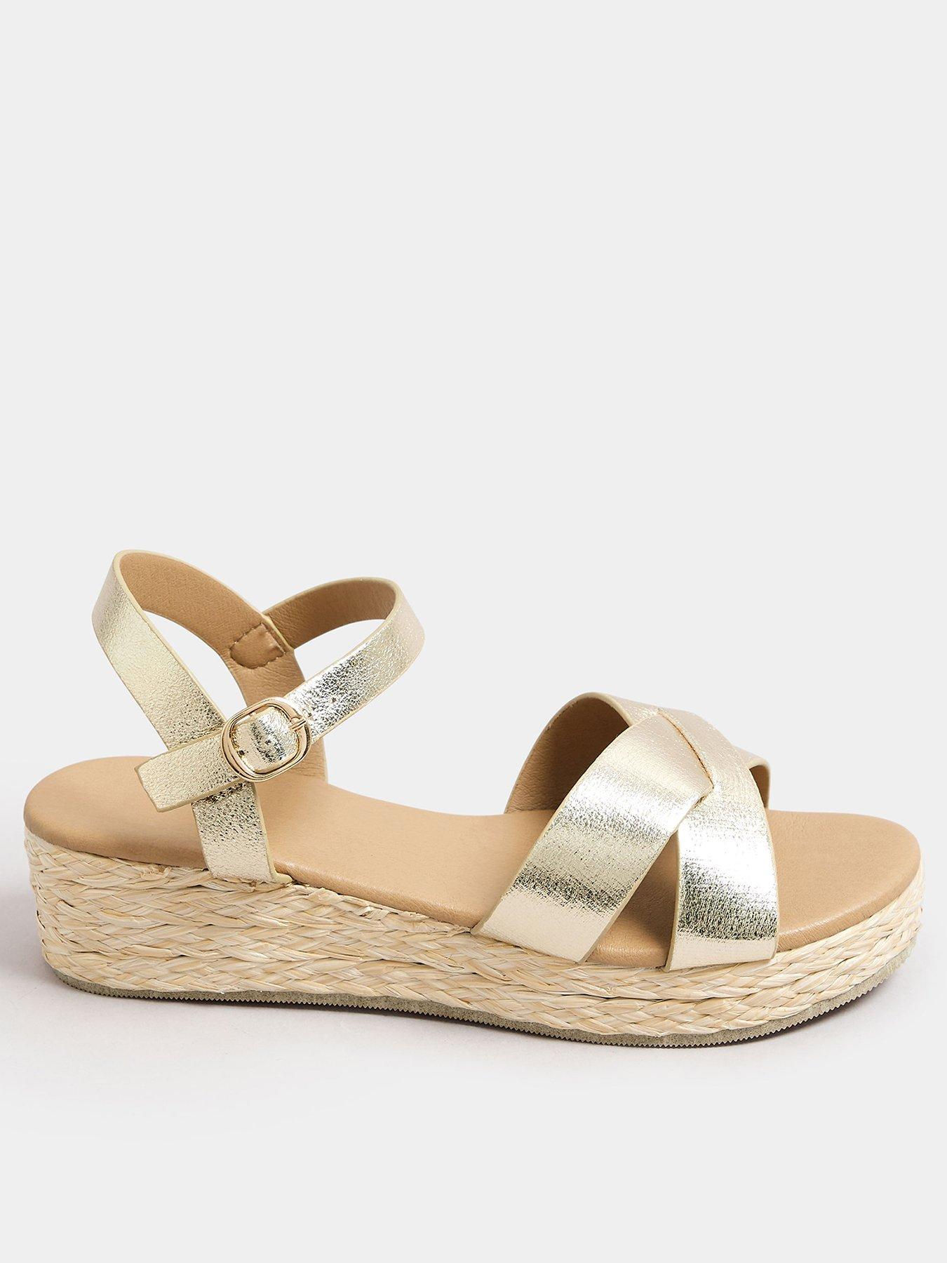 yours-extra-wide-fit-cross-espadrille-wedge