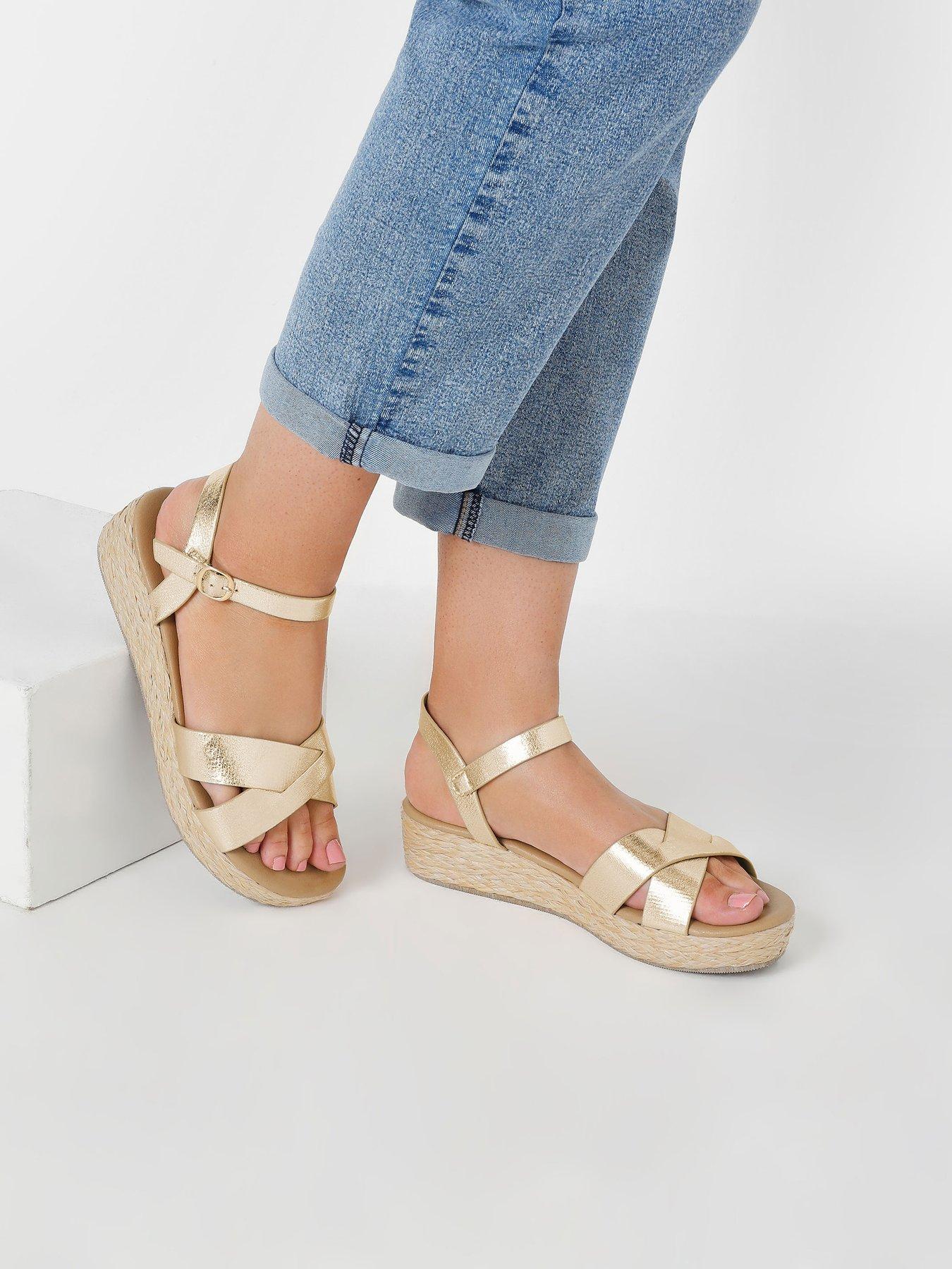  image of yours-wide-fit-cross-espadrille-wedge