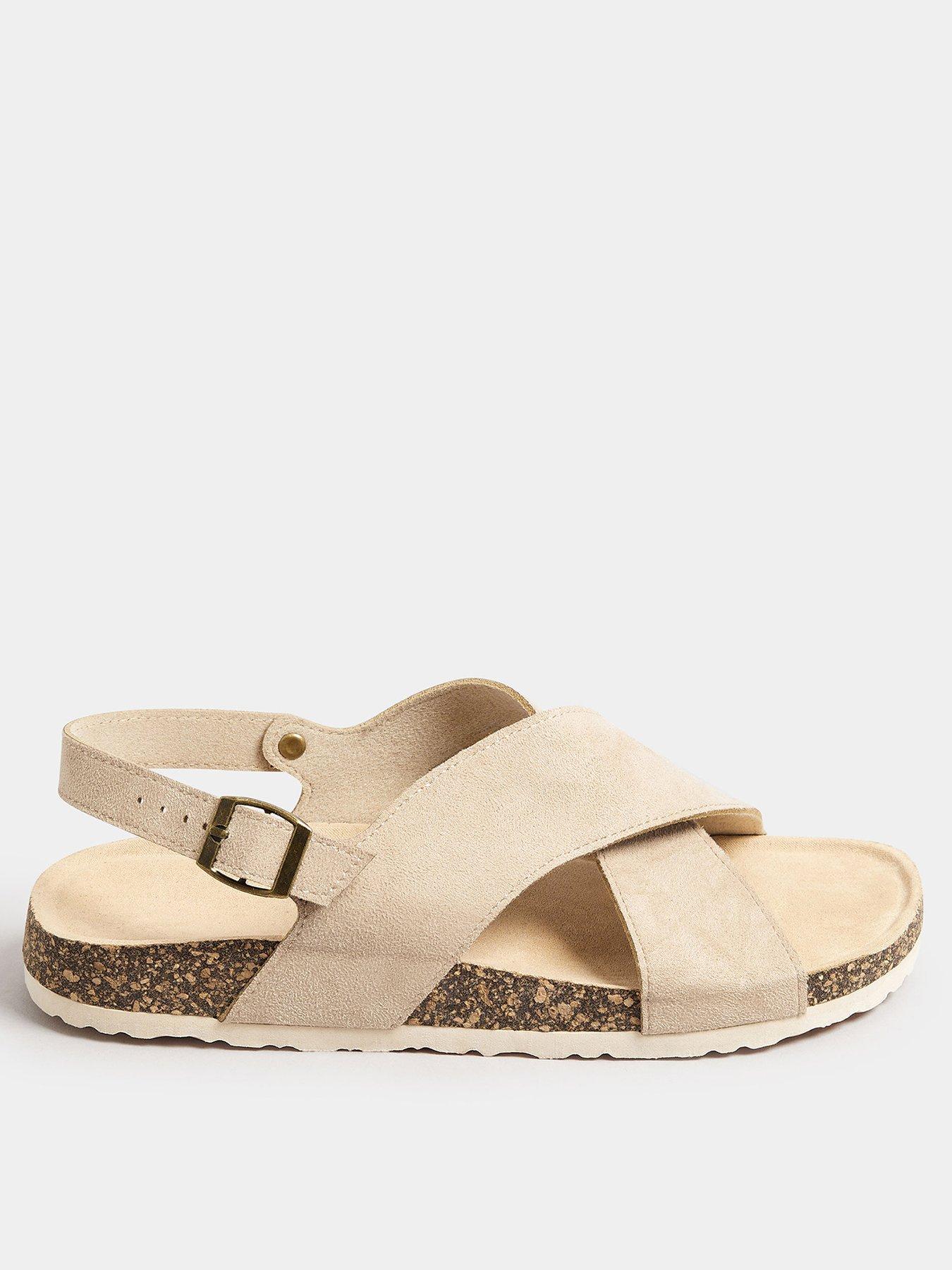 undefined Wide Fit Cross Strap Footbed Sandal