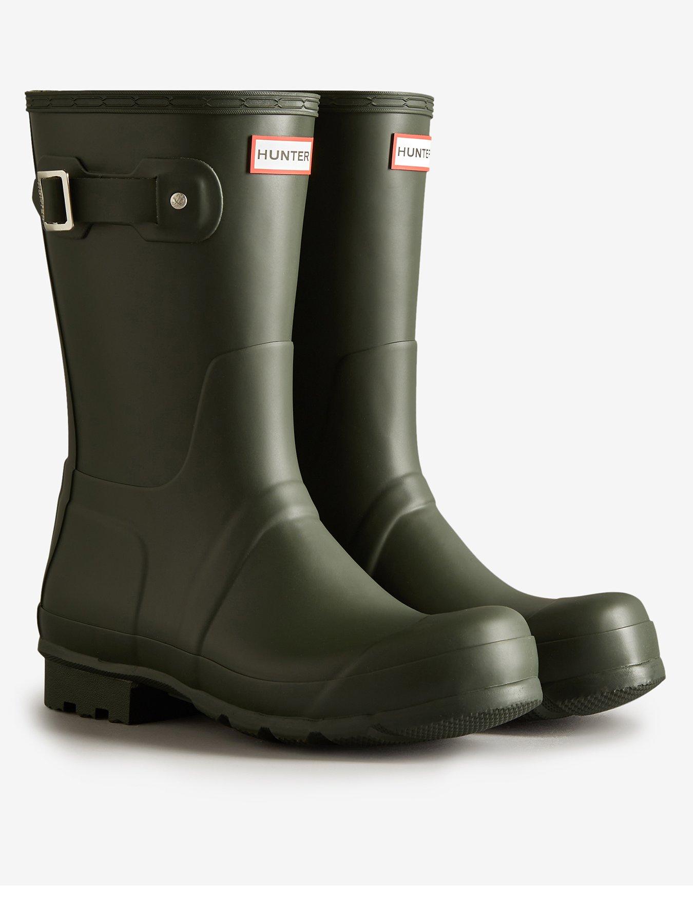 Hunter Mens Original Short Boots - Green