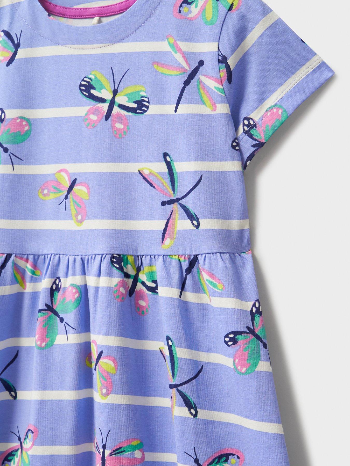  image of crew-clothing-girls-jersey-printed-dress-multi