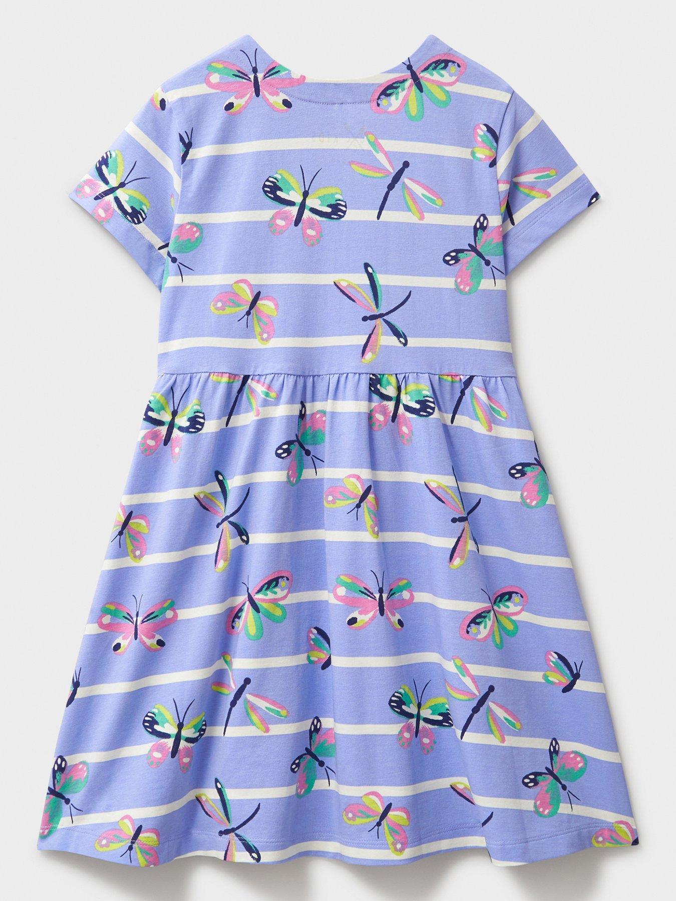  image of crew-clothing-girls-jersey-printed-dress-multi