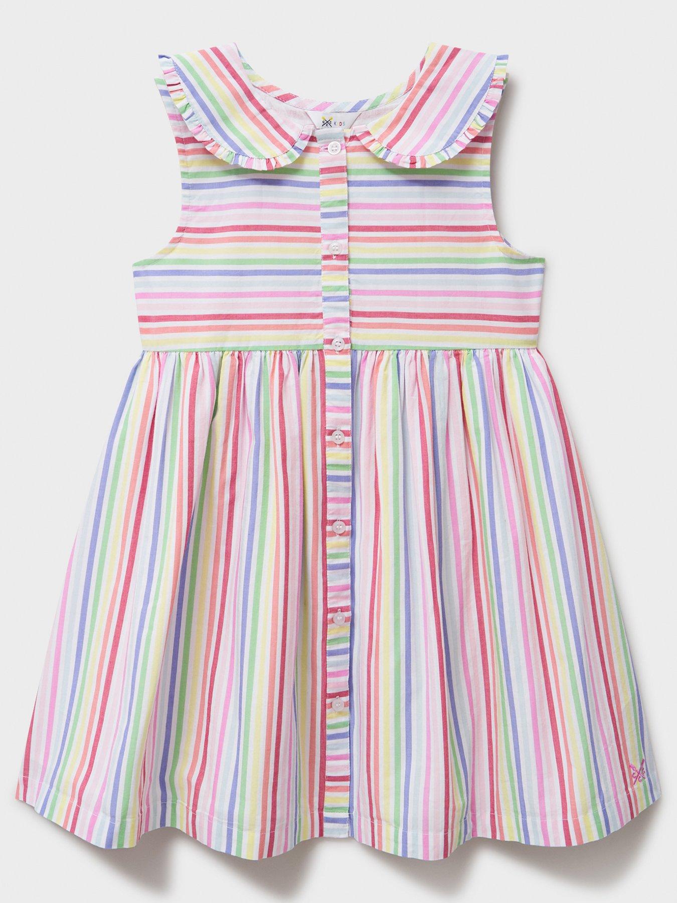 undefined Girls Printed Cotton Sleeveless Dress - Multi