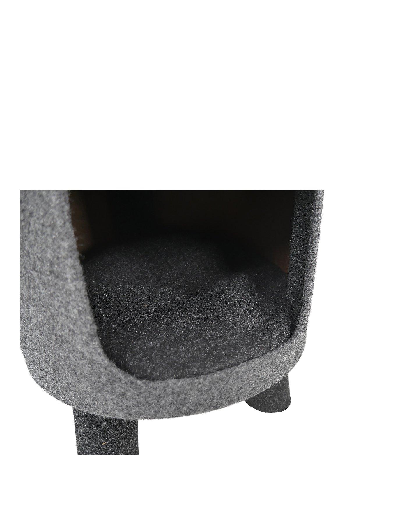  image of rosewood-charcoal-felt-cat-stool