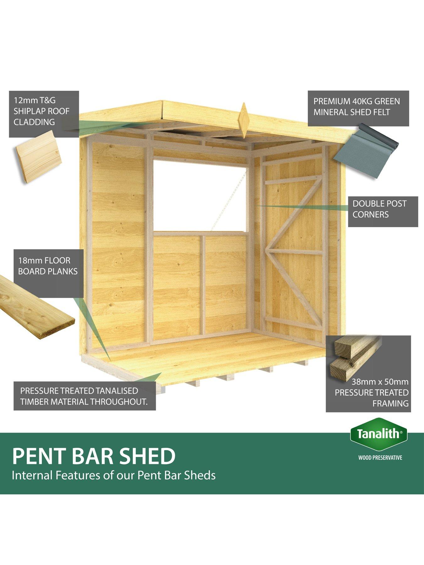 Image 6 of 7 of DIY Sheds 12 x 8ft&nbsp;Shiplap Pressure Treated BAR&nbsp;