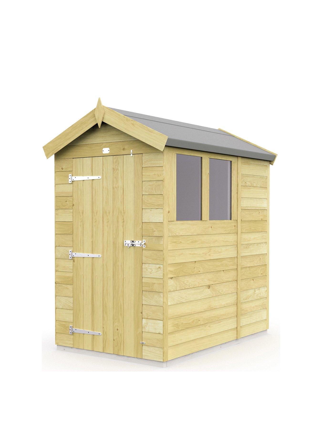  image of diy-sheds-4-x-6-apex-shed-shiplap-pressure-treated