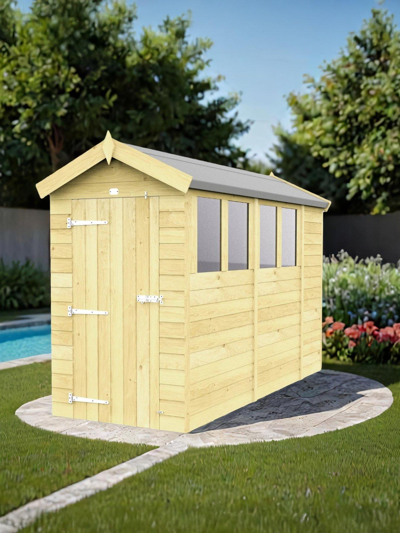  image of diy-sheds-4-x-10-apex-shed-shiplap-pressure-treated