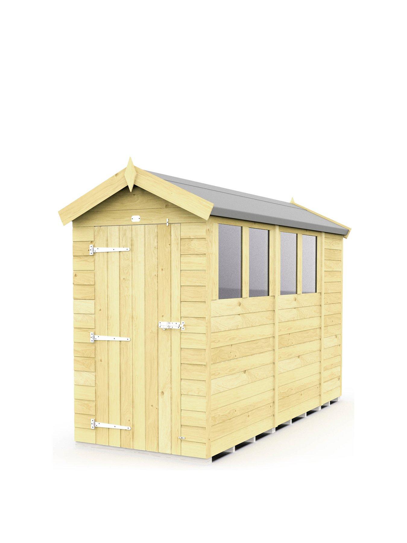  image of diy-sheds-4-x-10-apex-shed-shiplap-pressure-treated