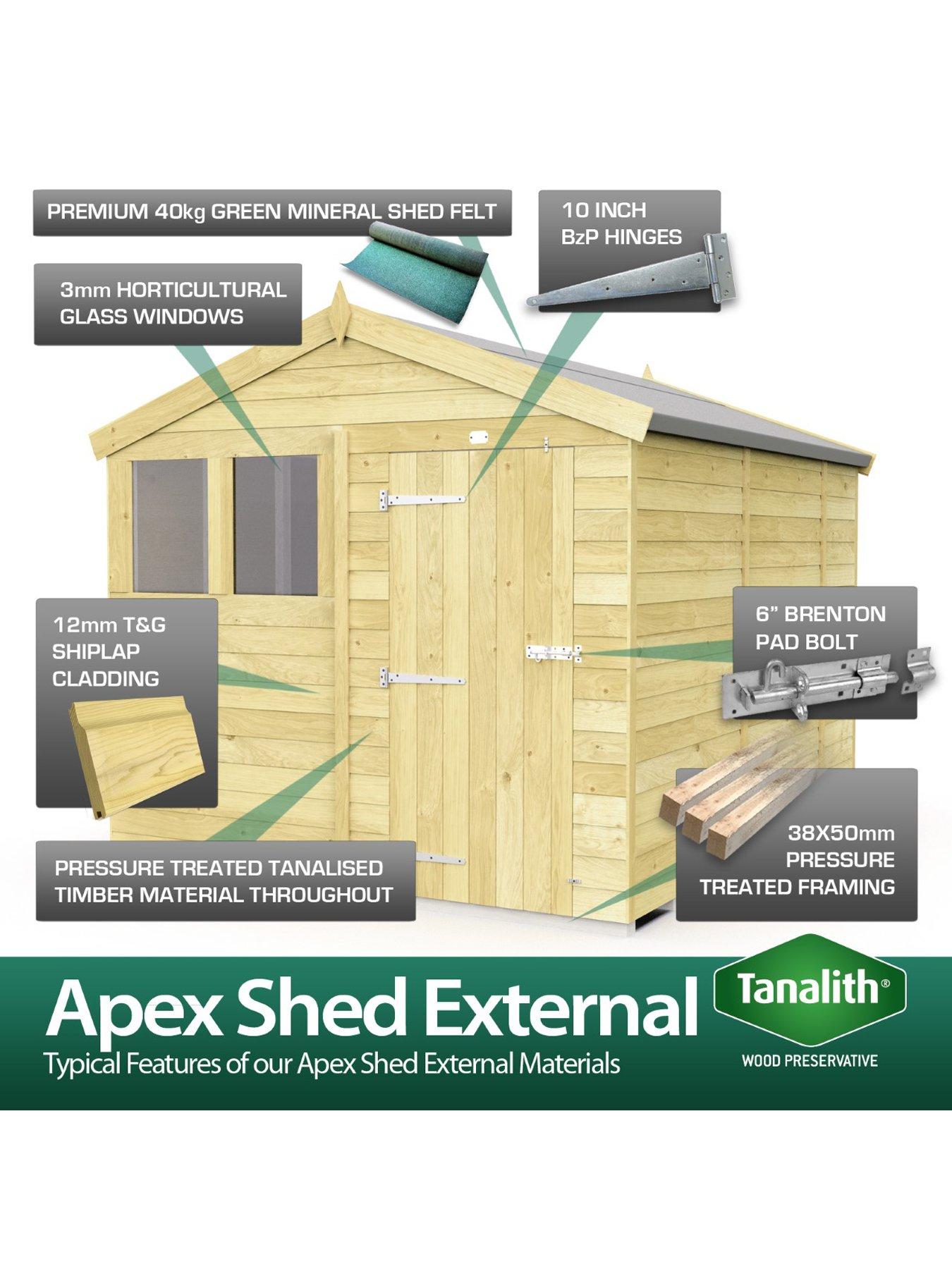  image of diy-sheds-4-x-10-apex-shed-shiplap-pressure-treated