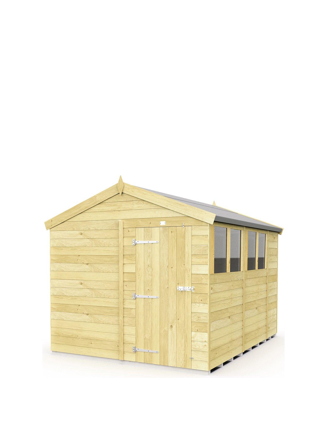  image of diy-sheds-8-x-10-apex-shed-shiplap-pressure-treated