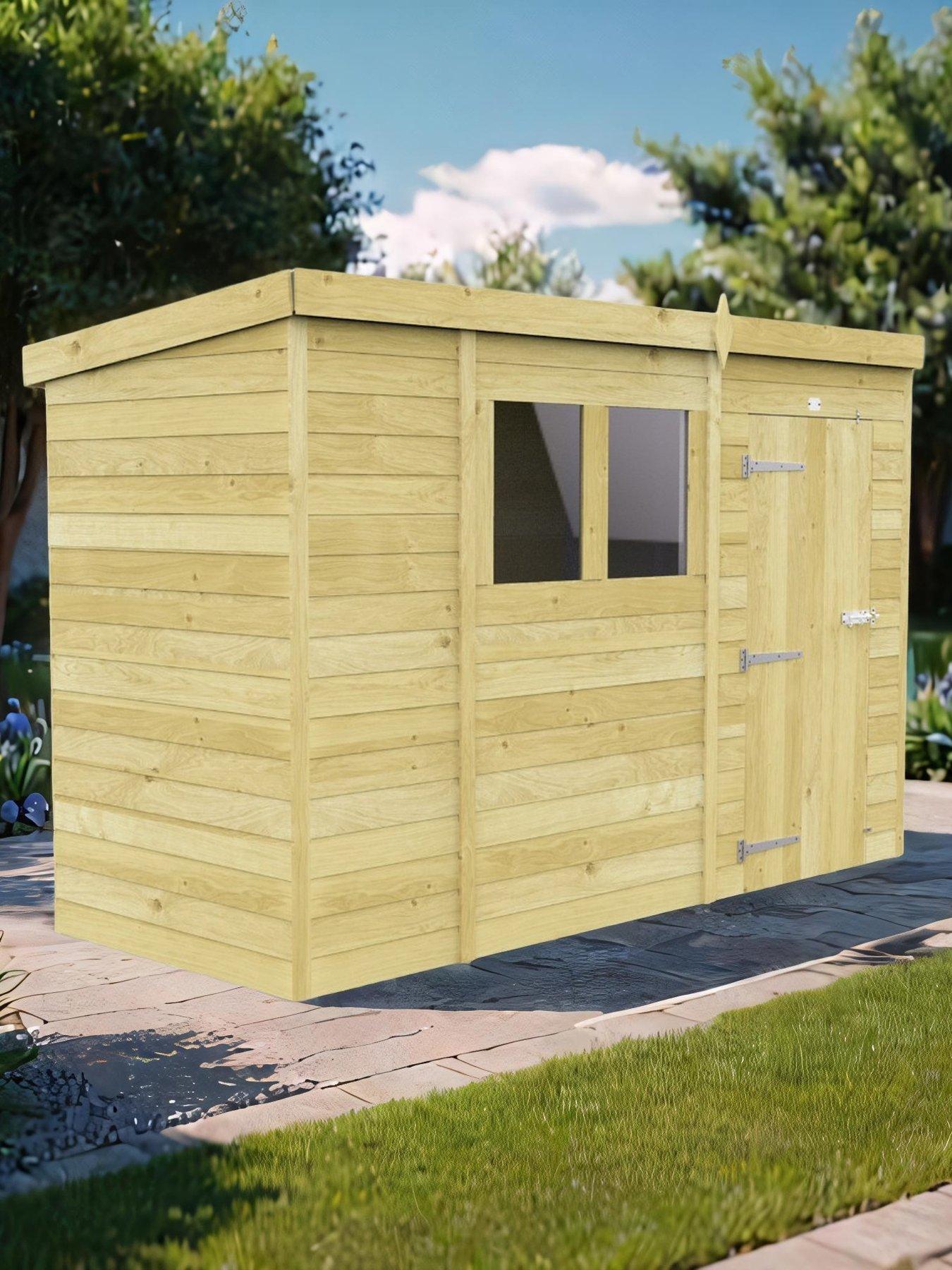 undefined 10 x 4 Pent Shed Shiplap pressure treated