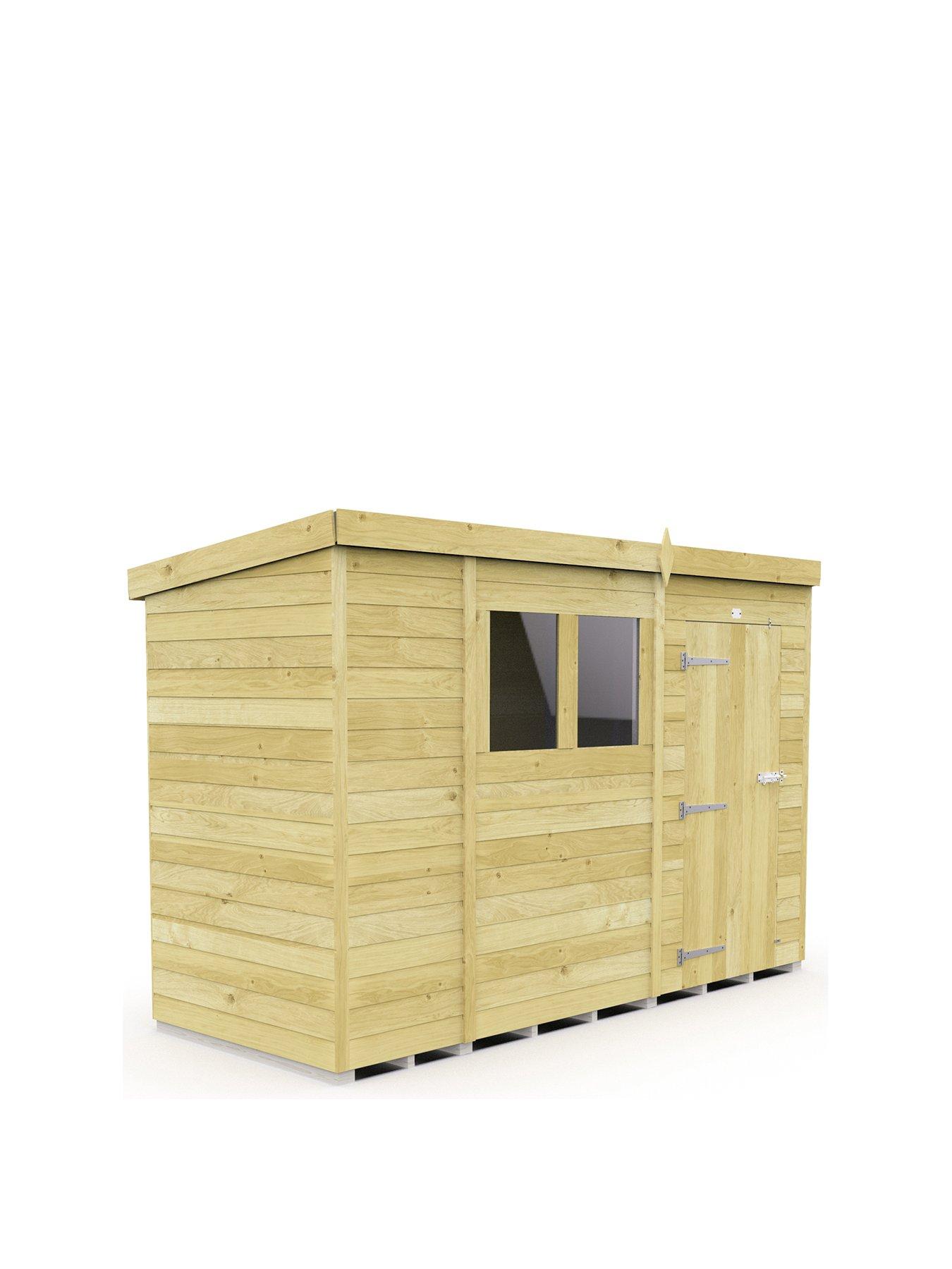 Image 2 of 7 of DIY Sheds 10 x 4 Pent Shed Shiplap pressure treated