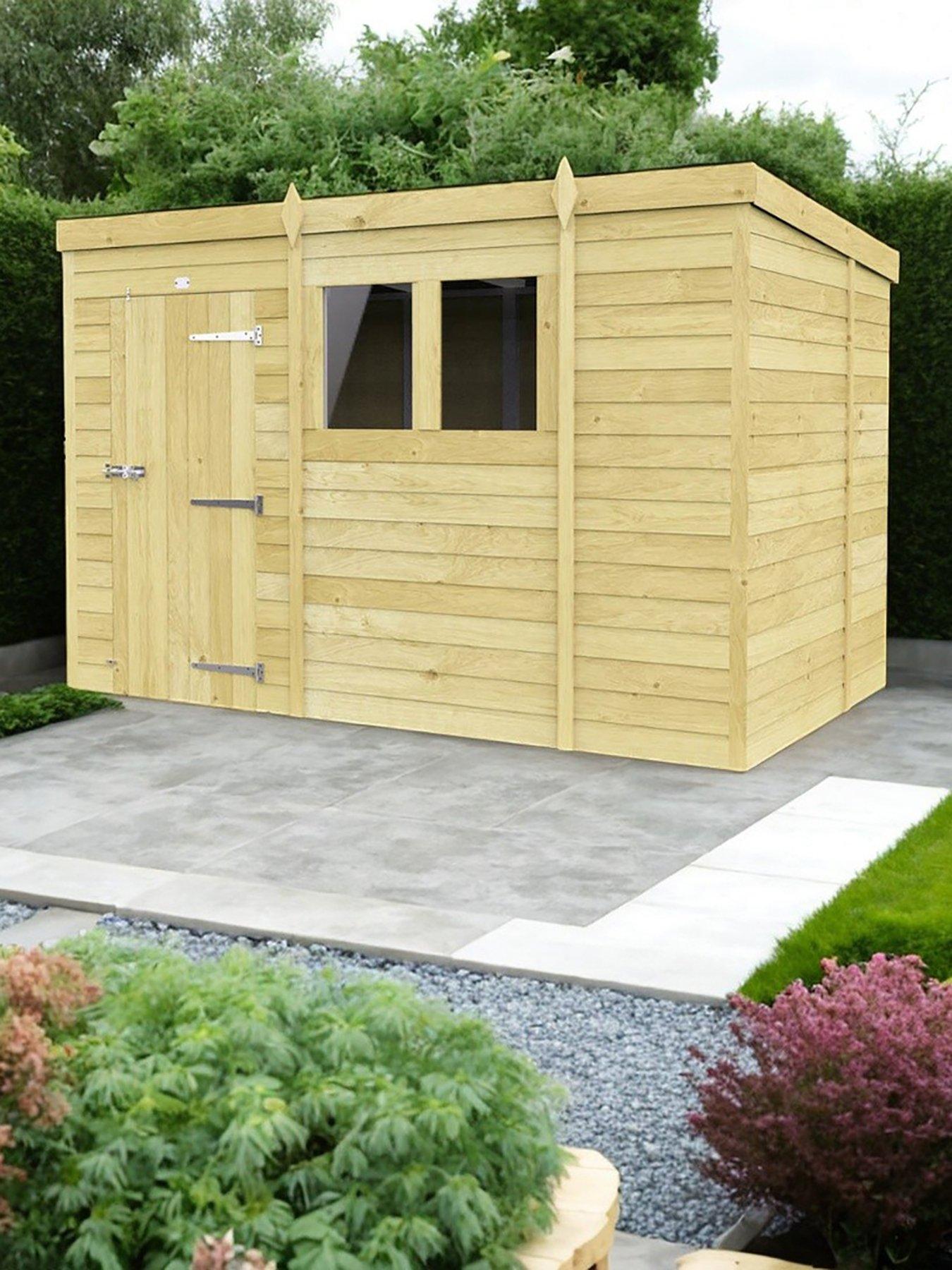 undefined 10 x 6 Pent Shed Shiplap pressure treated