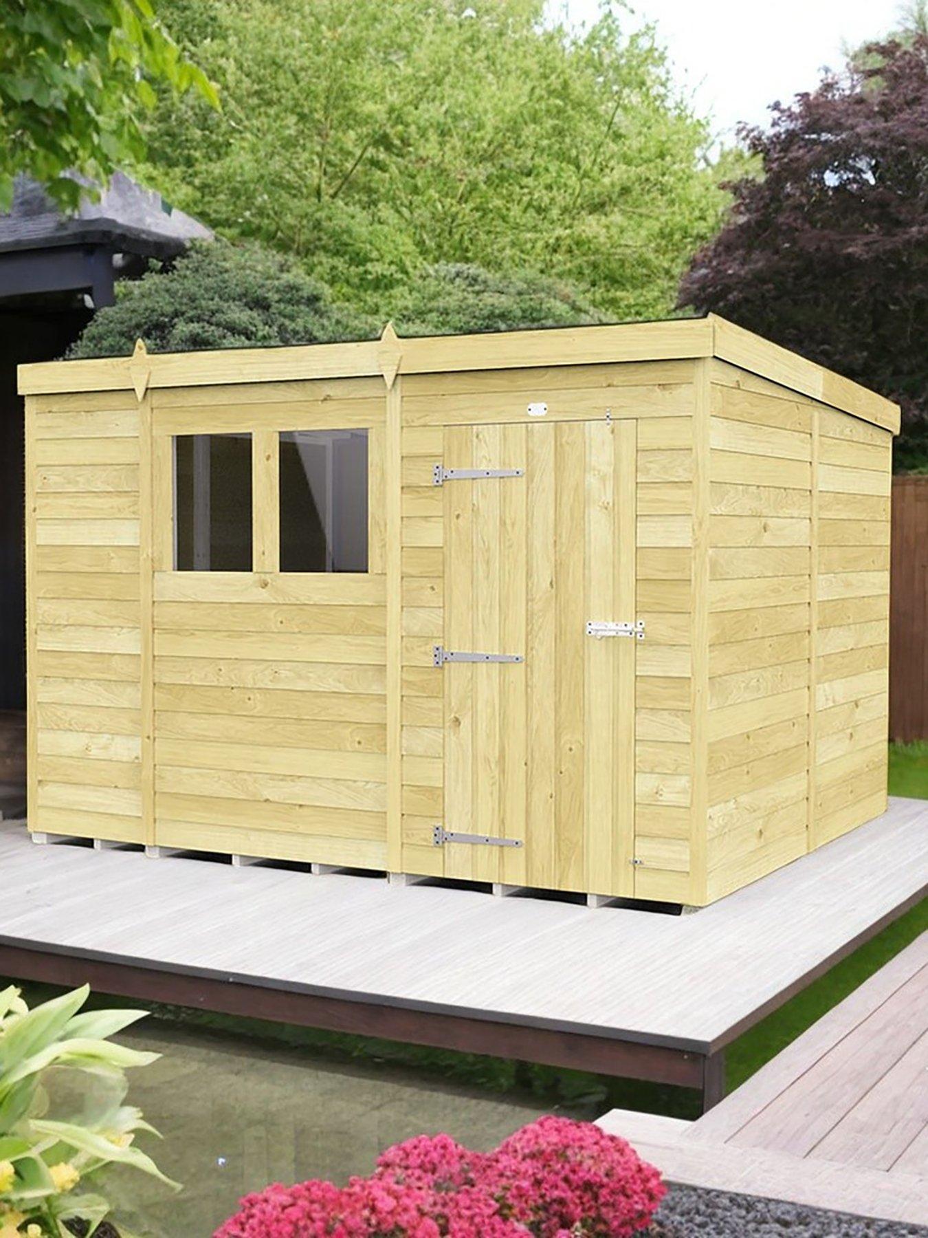  image of diy-sheds-10-x-8-pent-shed-shiplap-pressure-treated