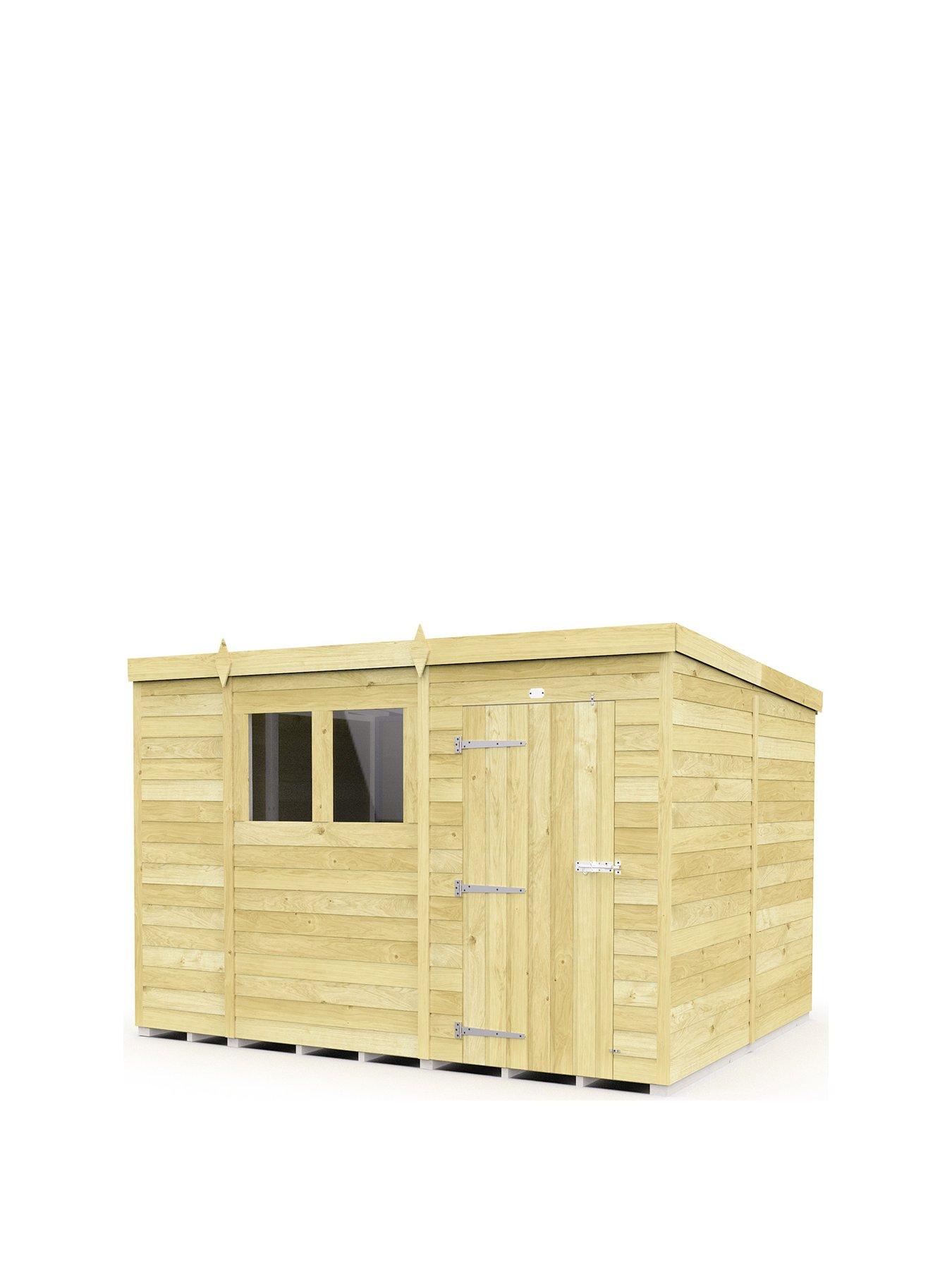  image of diy-sheds-10-x-8-pent-shed-shiplap-pressure-treated