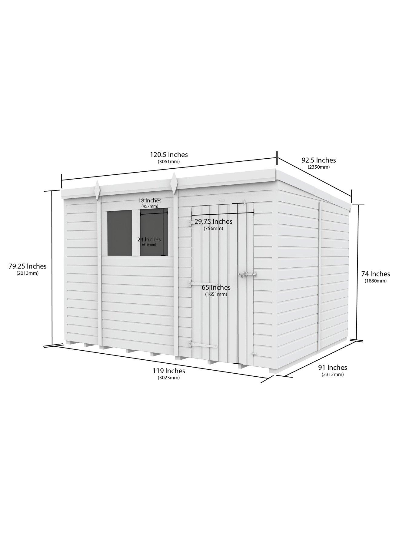  image of diy-sheds-10-x-8-pent-shed-shiplap-pressure-treated
