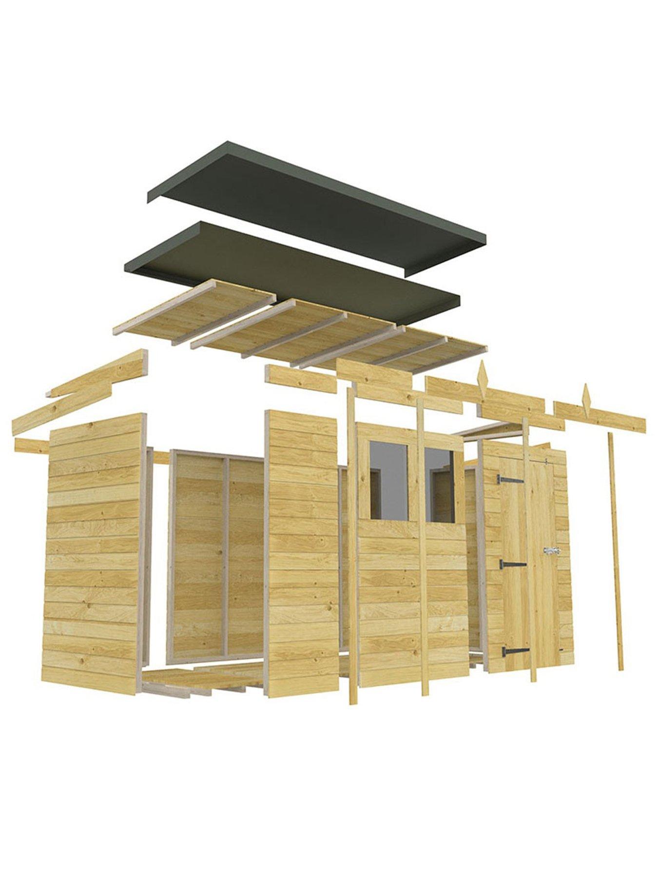  image of diy-sheds-10-x-8-pent-shed-shiplap-pressure-treated