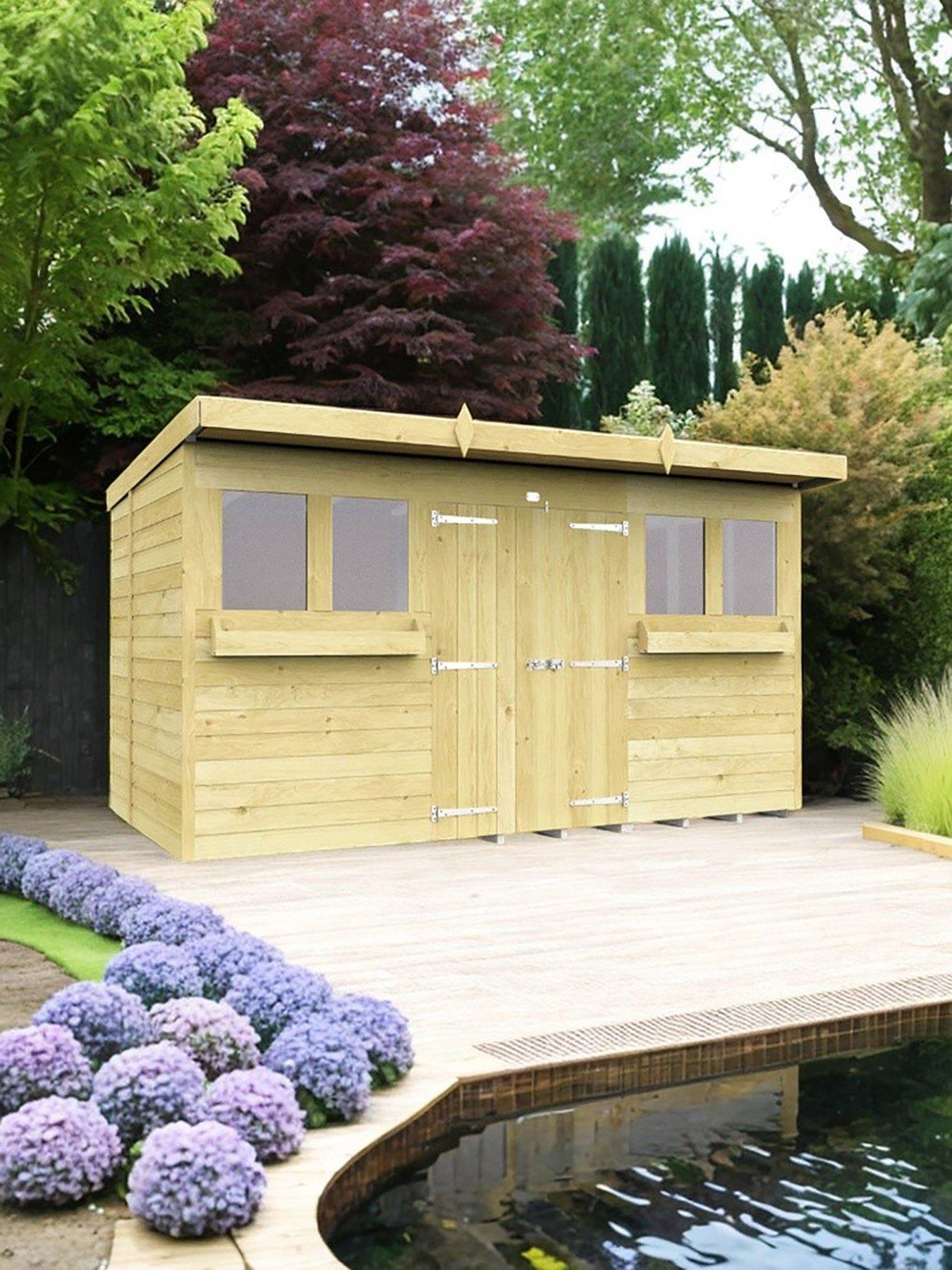 DIY Sheds 12 x 8 Pent Summer Shed Shiplap pressure treated