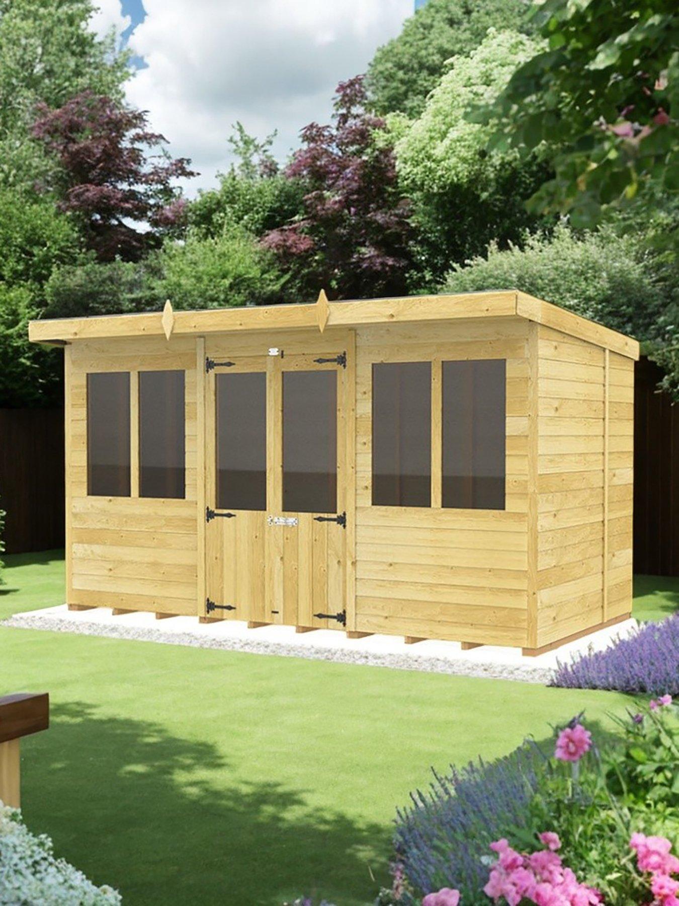 diy-sheds-12-x-8ft-pent-summer-house-shiplap-pressure-treated