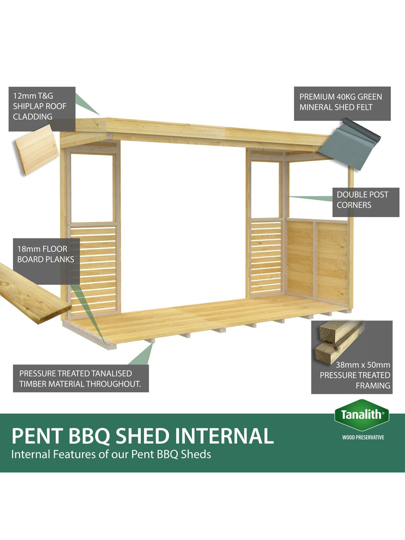 Image 5 of 6 of DIY Sheds 8 x 4ft Shiplap Pressure Treated&nbsp;BBQ/Outdoor Kitchen