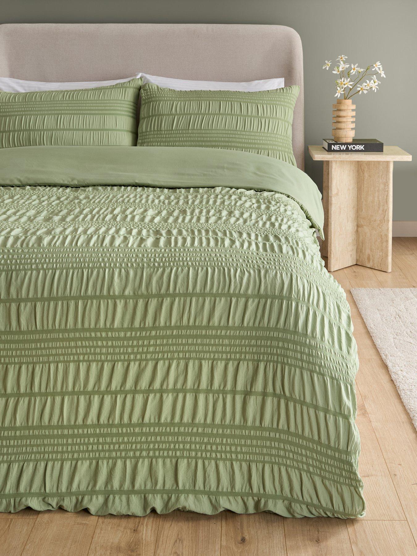 Very Home Athena Super Soft Seersucker Duvet Set- Ks