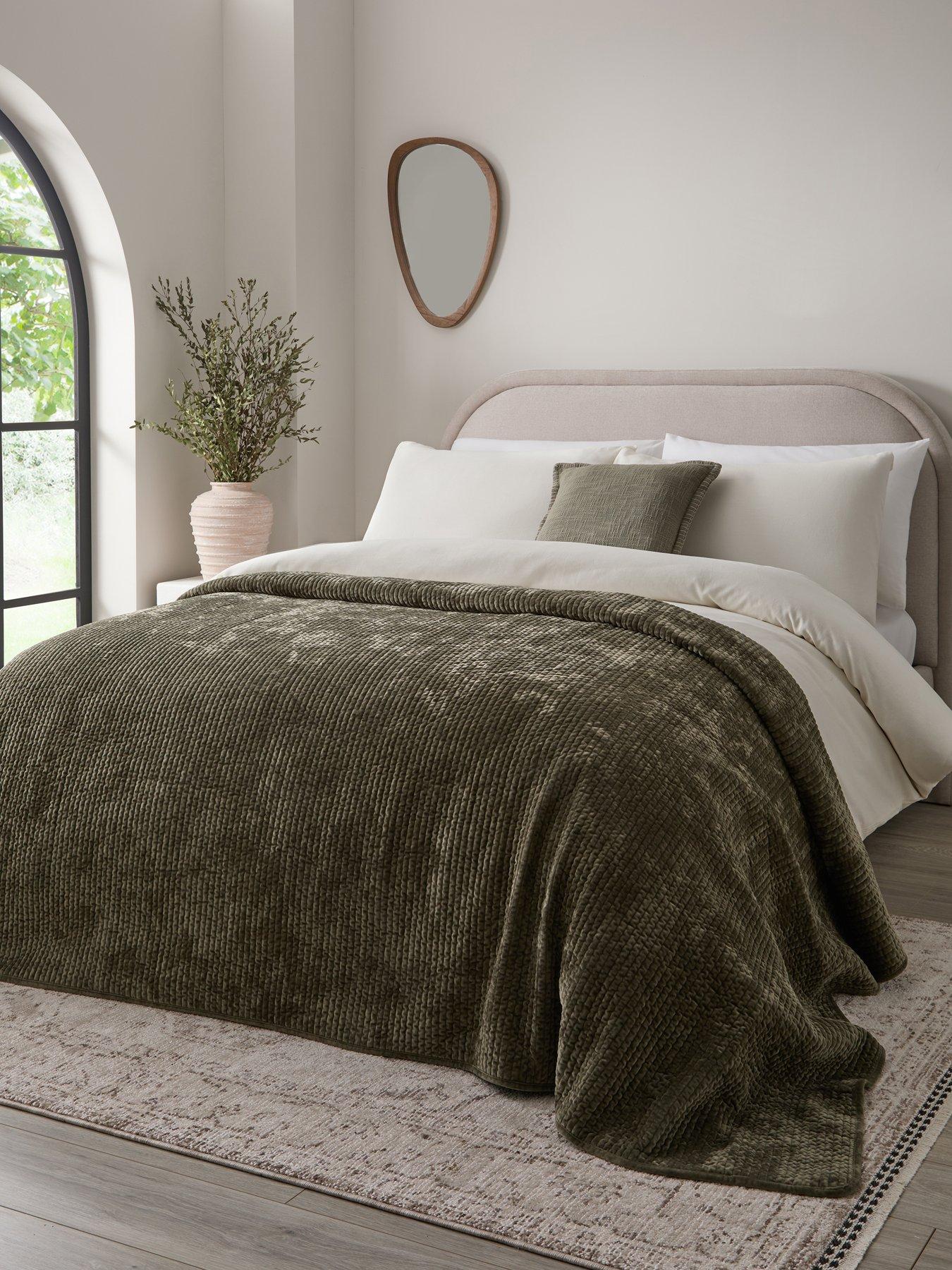 The Very Collection Mk Velvet Stripe Bedspread 165x240