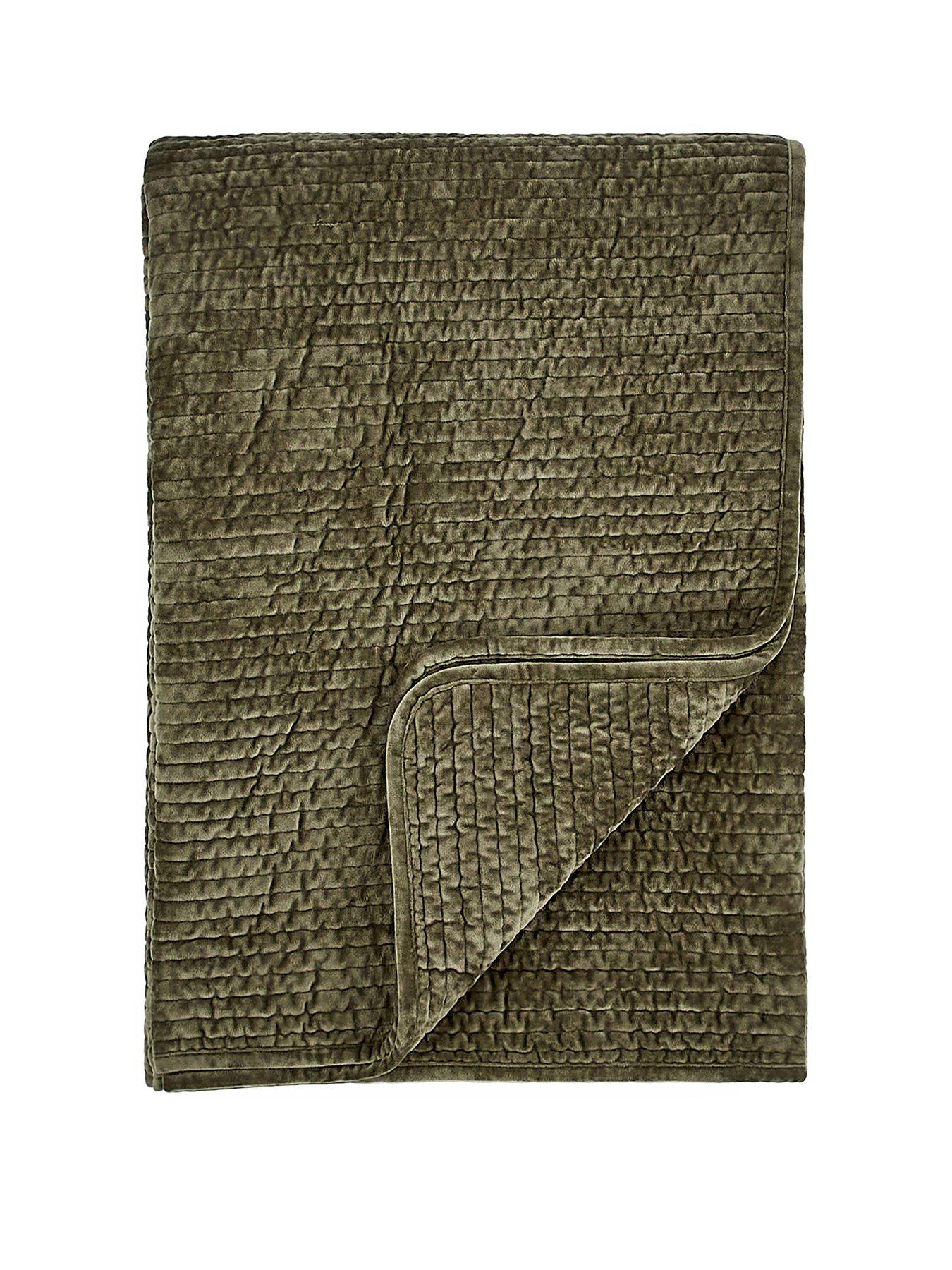  image of michelle-keegan-home-mk-velvet-stripe-bedspread-165x240