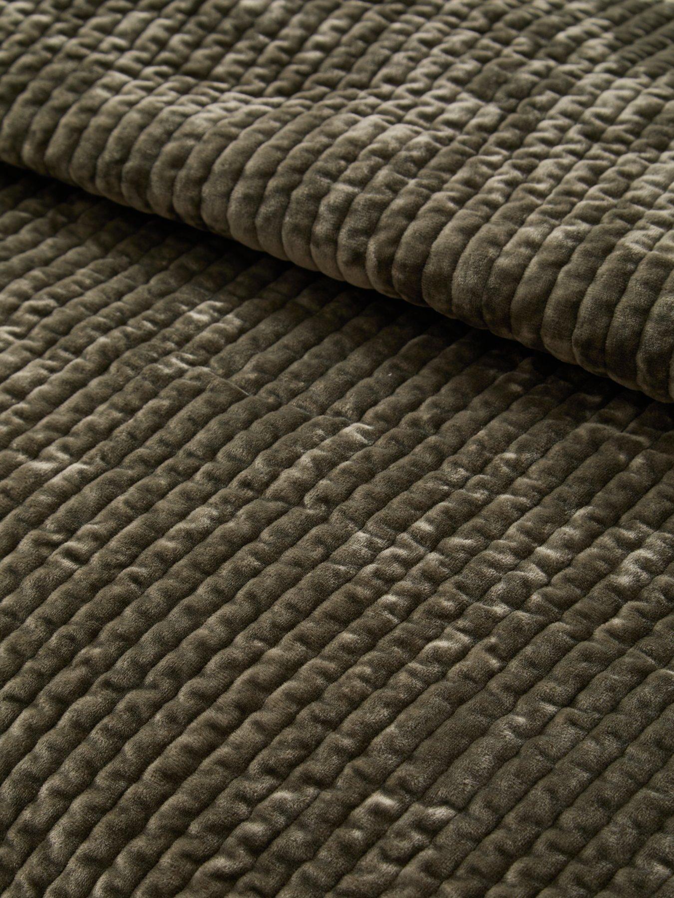  image of michelle-keegan-home-mk-velvet-stripe-bedspread-165x240