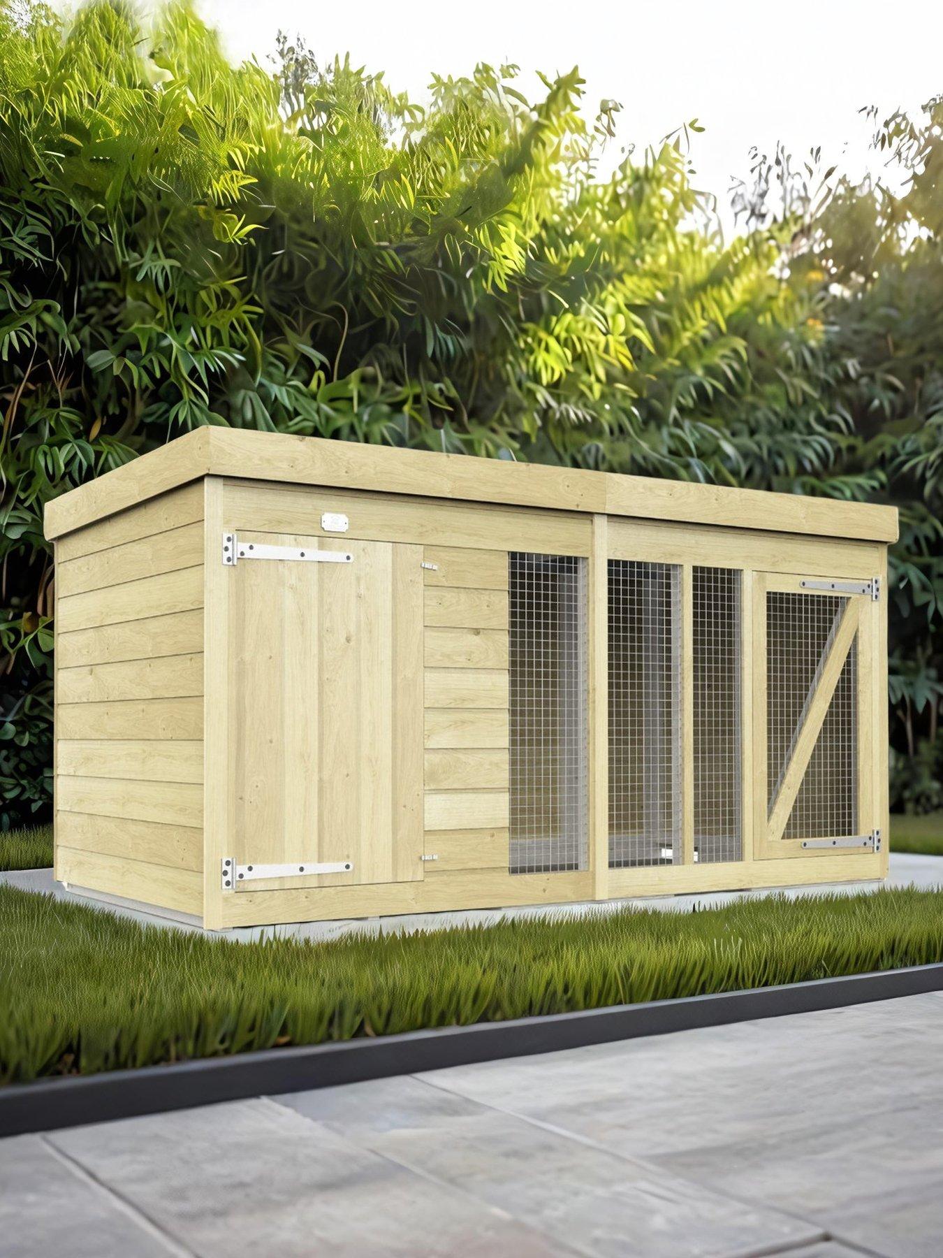 diy-sheds-8-x-4-dog-kennel-and-run-shiplap-pressure-treated