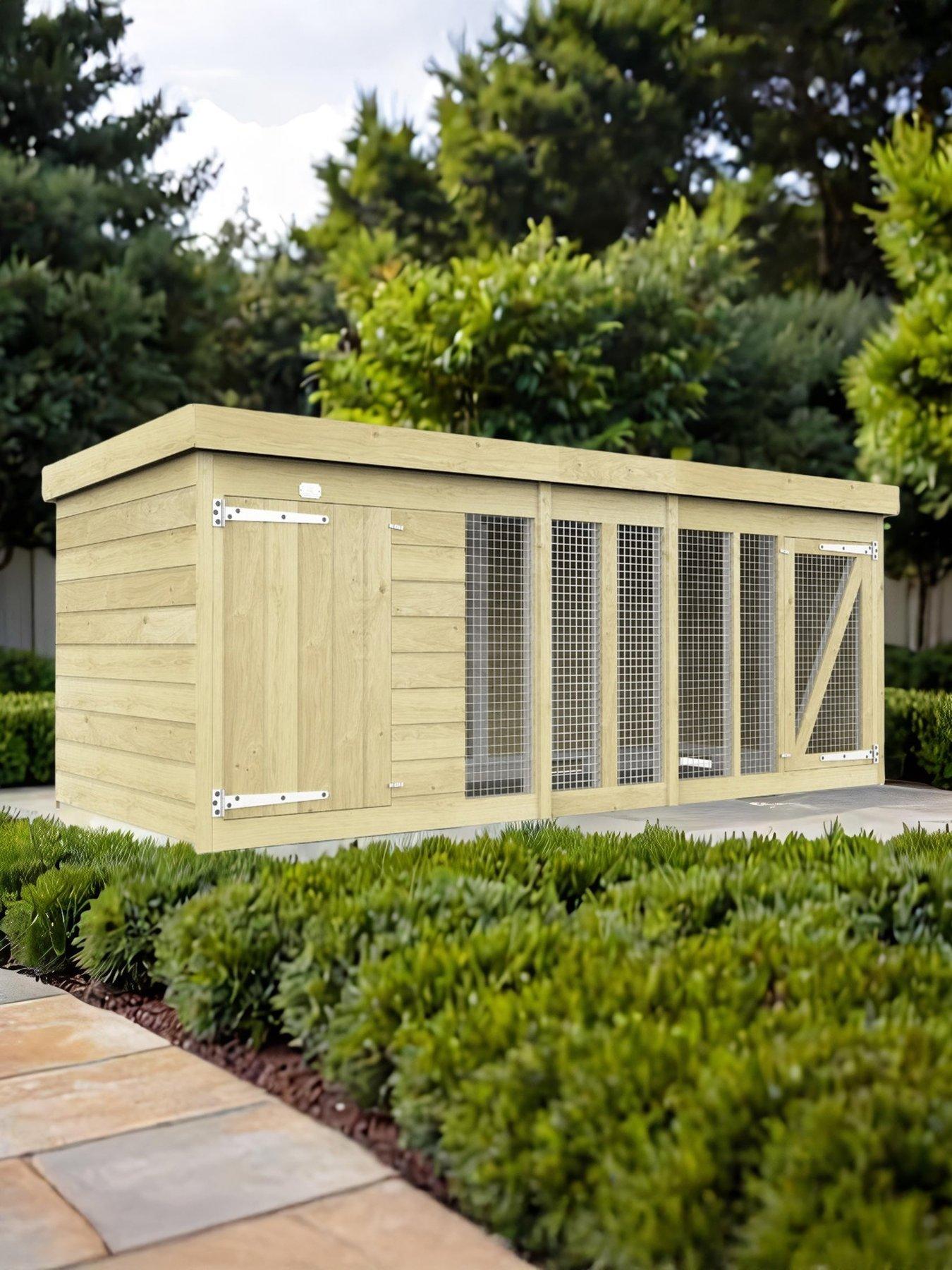 diy-sheds-10-x-4-dog-kennel-and-run-shiplap-pressure-treated