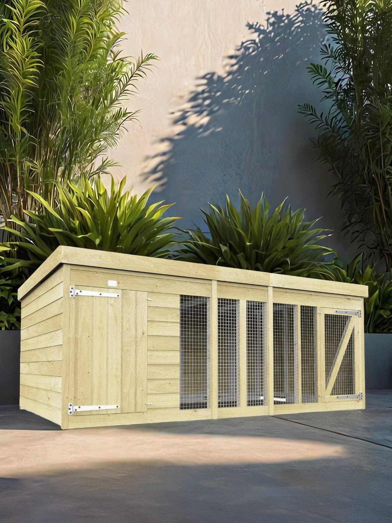 DIY Sheds 10 x 6 Dog Kennel And Run Shiplap pressure treated