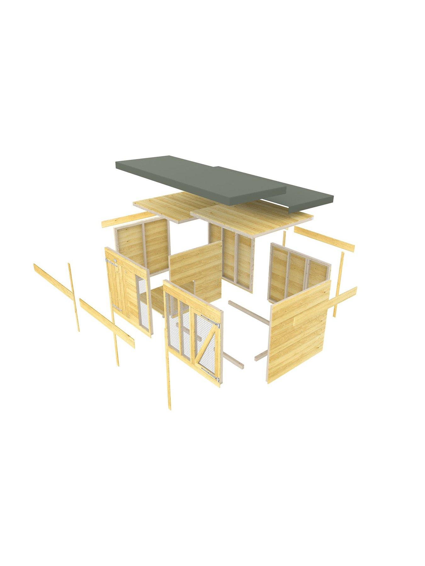  image of diy-sheds-10-x-6-dog-kennel-and-run-shiplap-pressure-treated