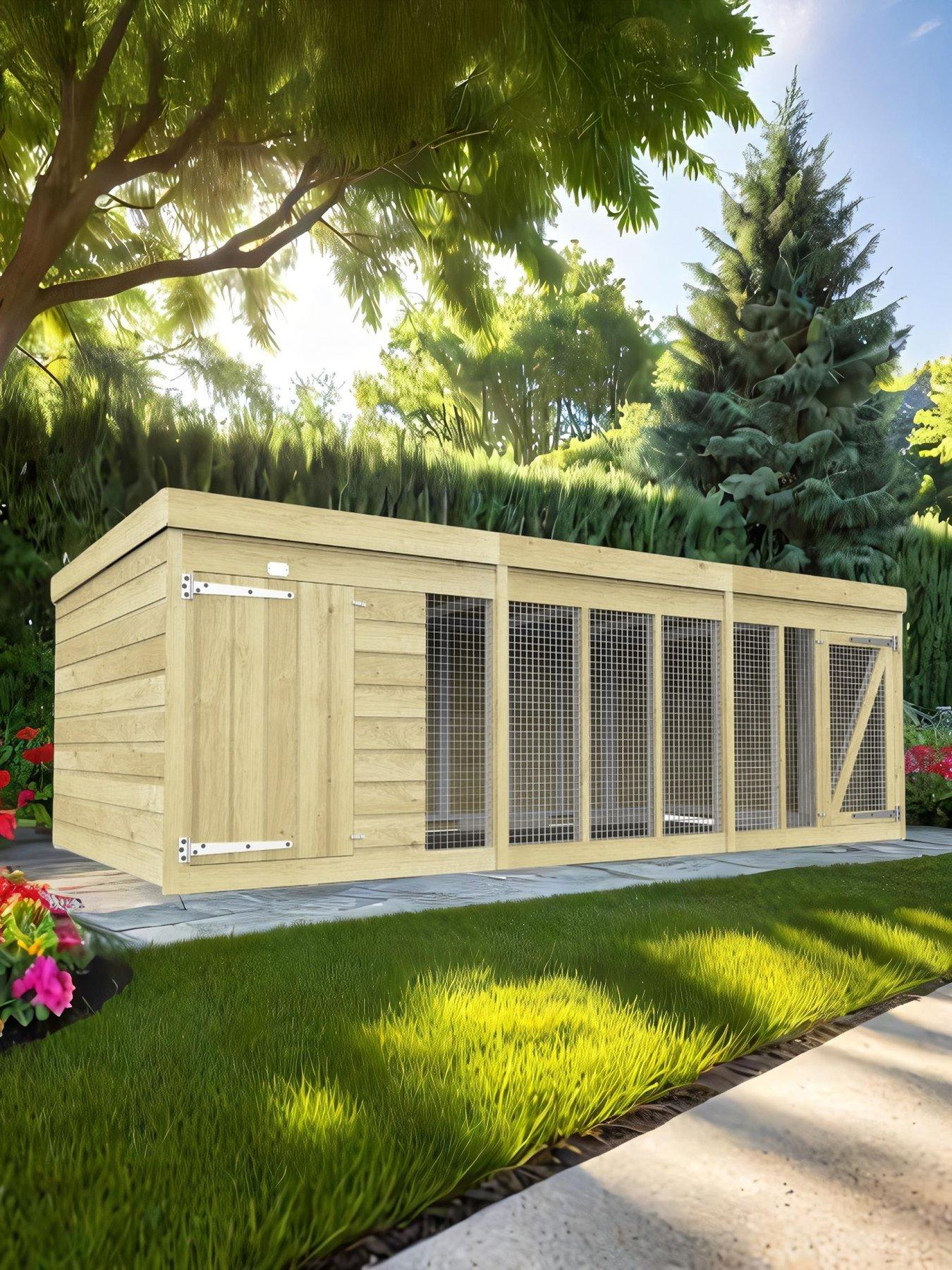 diy-sheds-12-x-6-dog-kennel-and-run-shiplap-pressure-treated