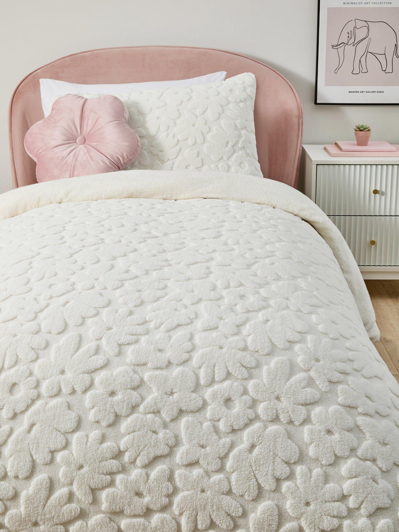very-home-daisy-3d-teddy-fleece-duvet-covernbspset