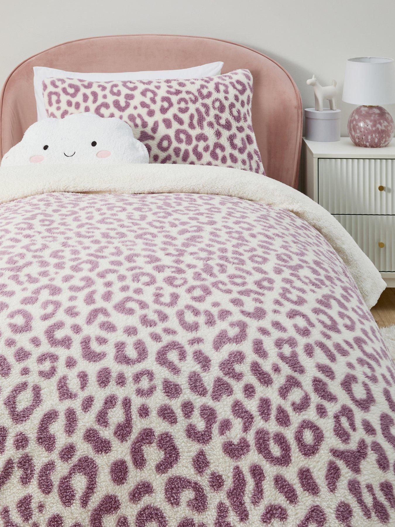 The Very Collection Leopard Printed Fleece Duvet Cover Set