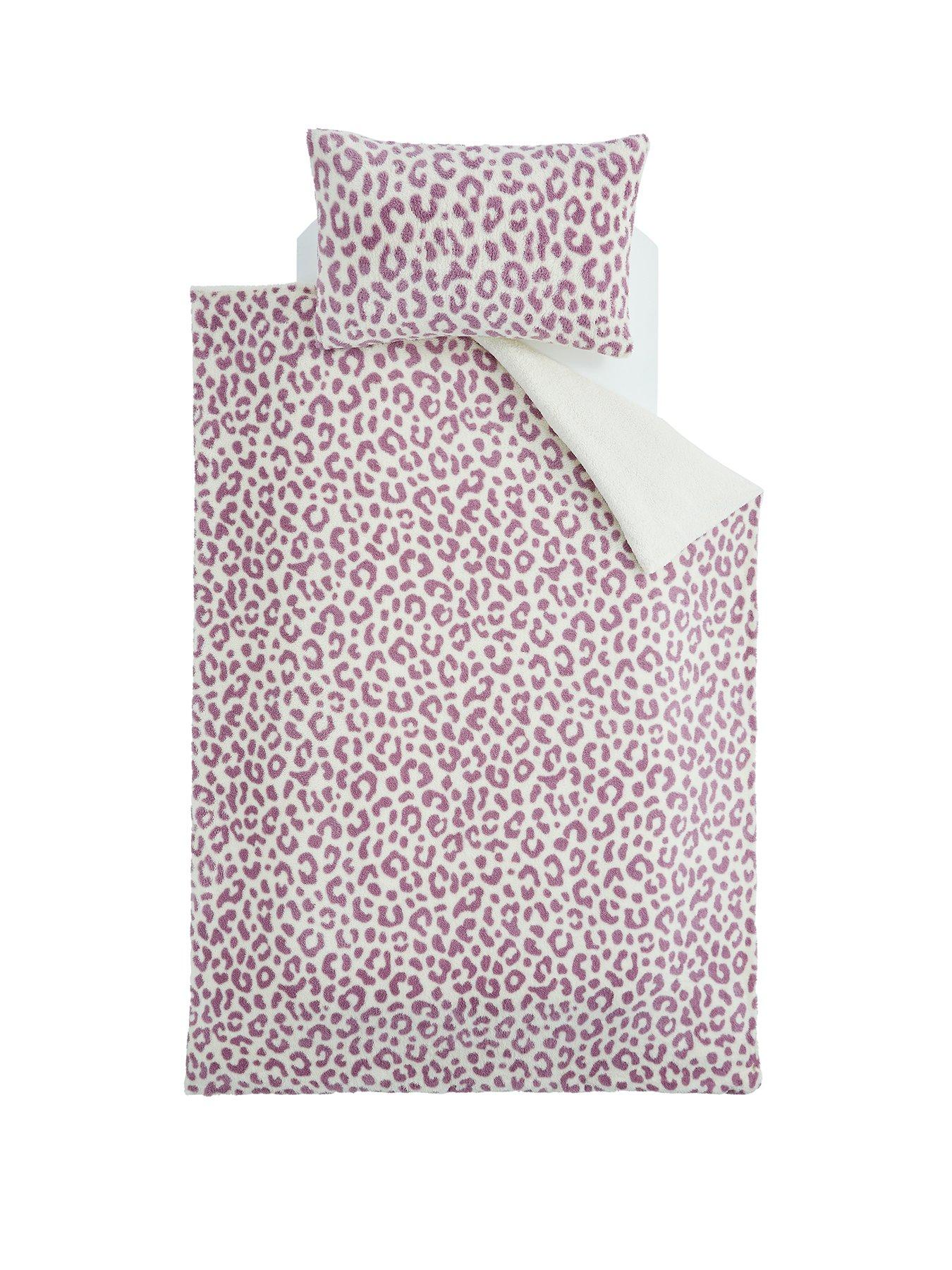 stillFront image of very-home-leopard-printed-fleece-duvet-covernbspset