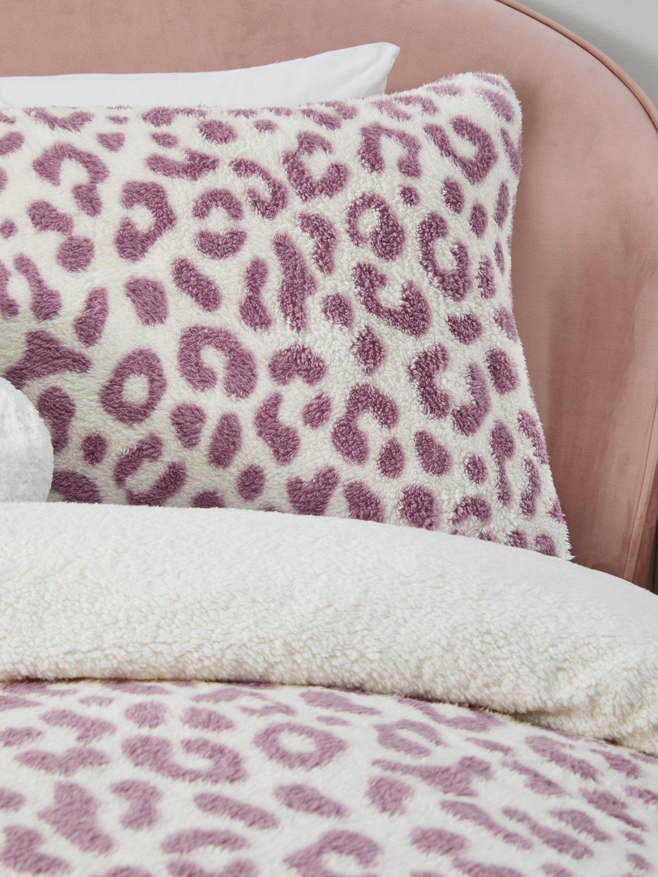  image of very-home-leopard-printed-fleece-duvet-covernbspset