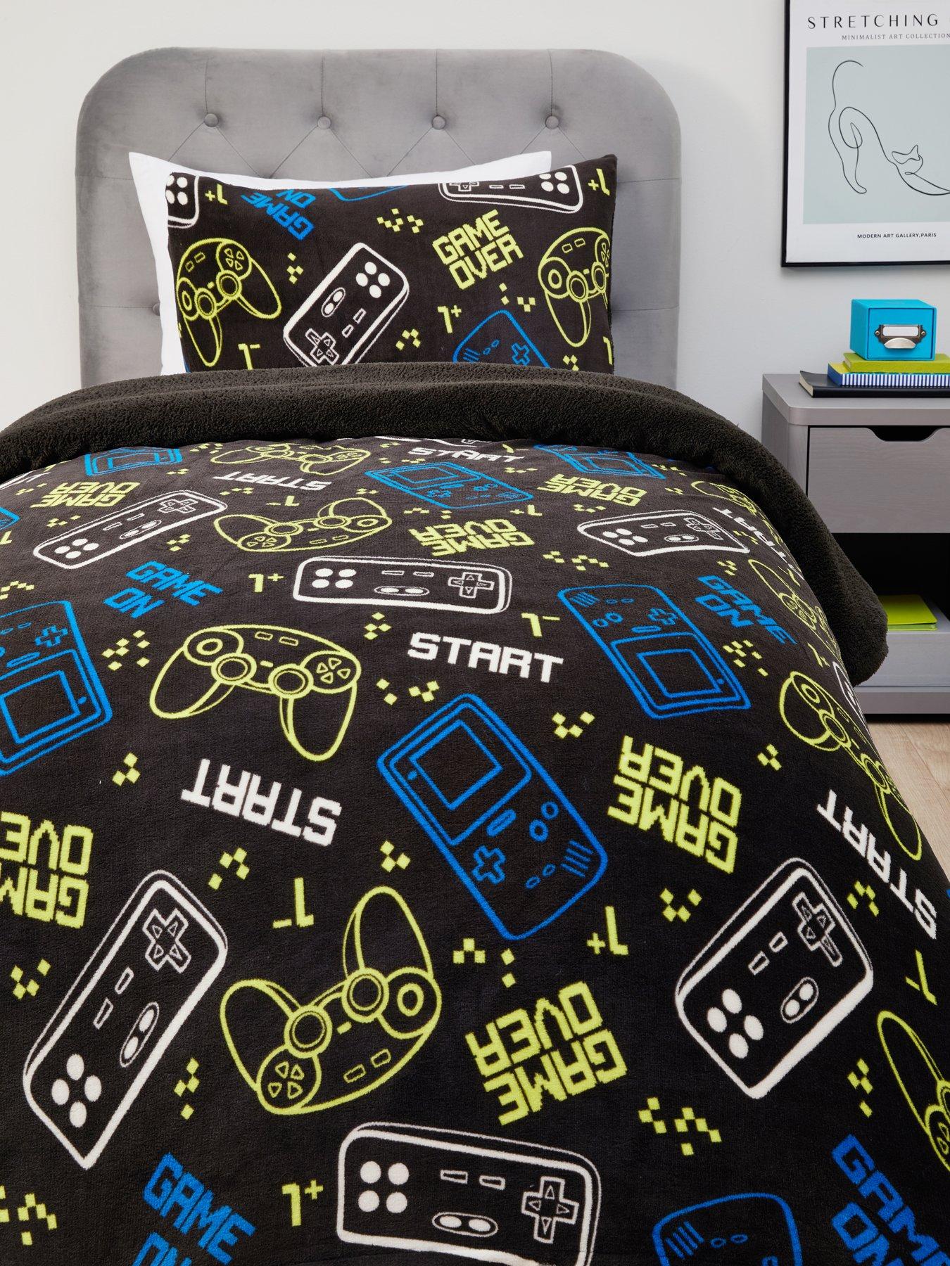 Very Home Game On Printed Fleece Duvet Cover Set