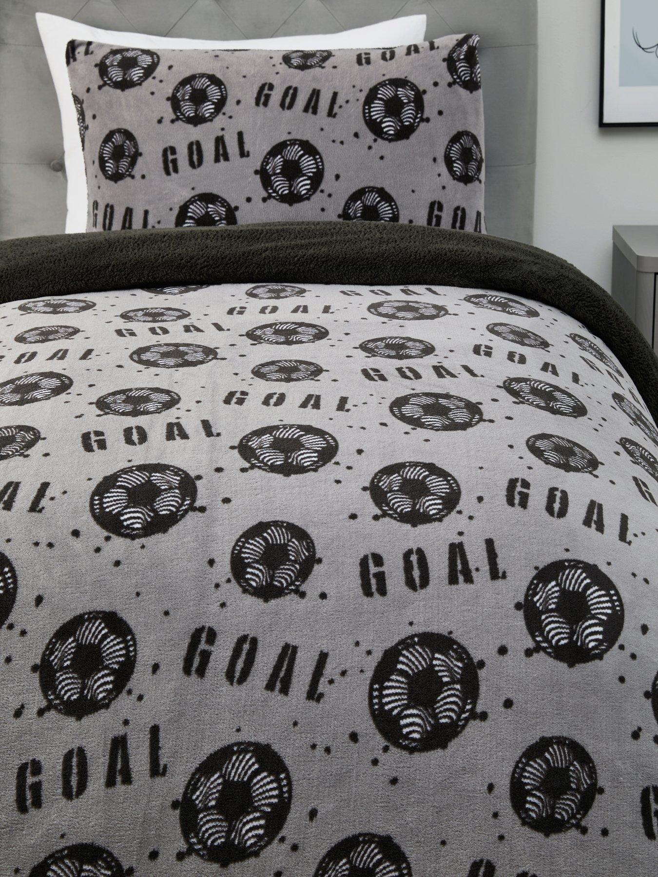  image of very-home-football-printed-fleece-duvet-covernbspset