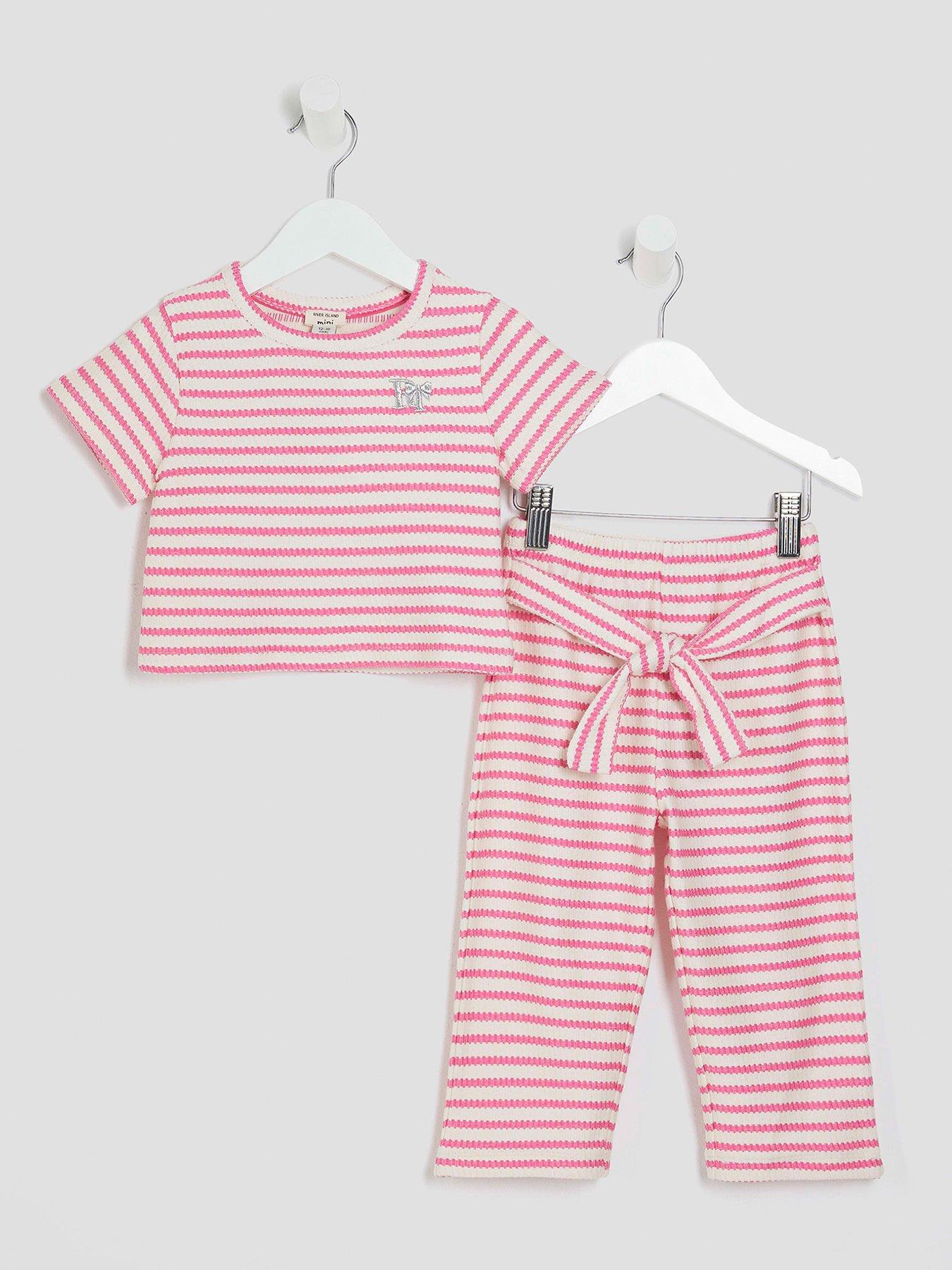 river-island-mini-girls-short-sleeve-stripe-set-pink
