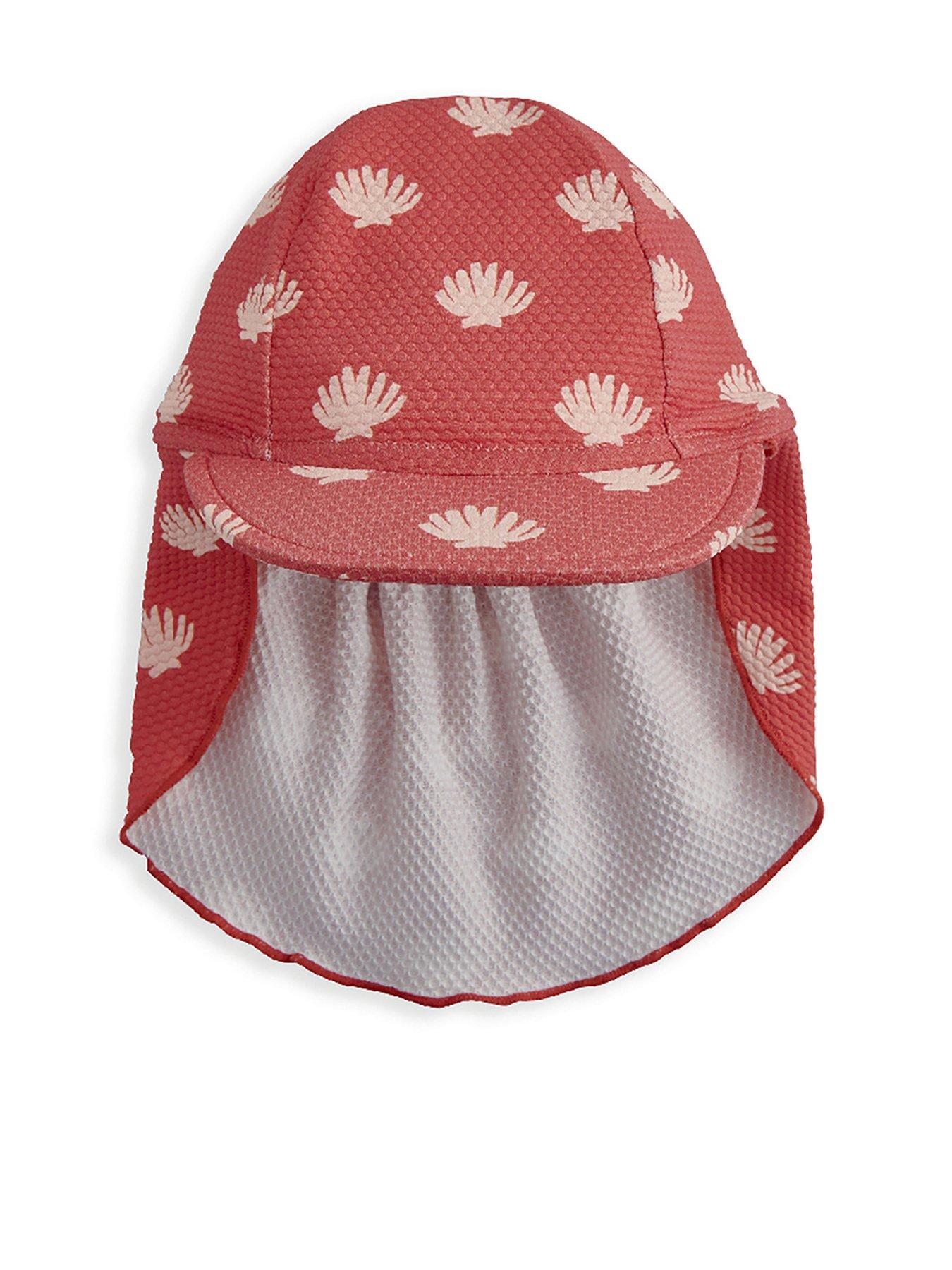 mamas-papas-baby-girls-shell-print-sun-hat-red