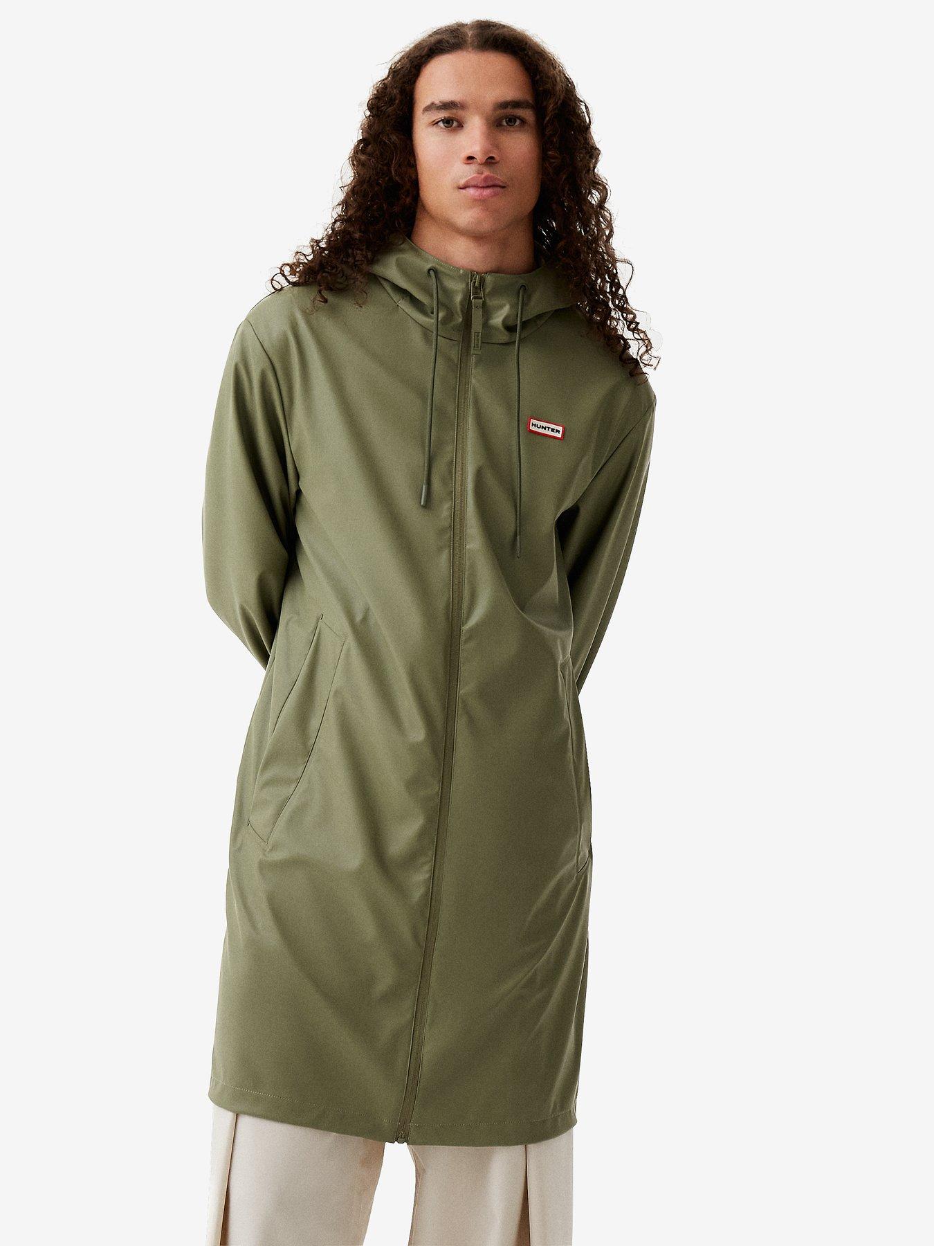 hunter-unisex-andrea-pu-hooded-jacket-green